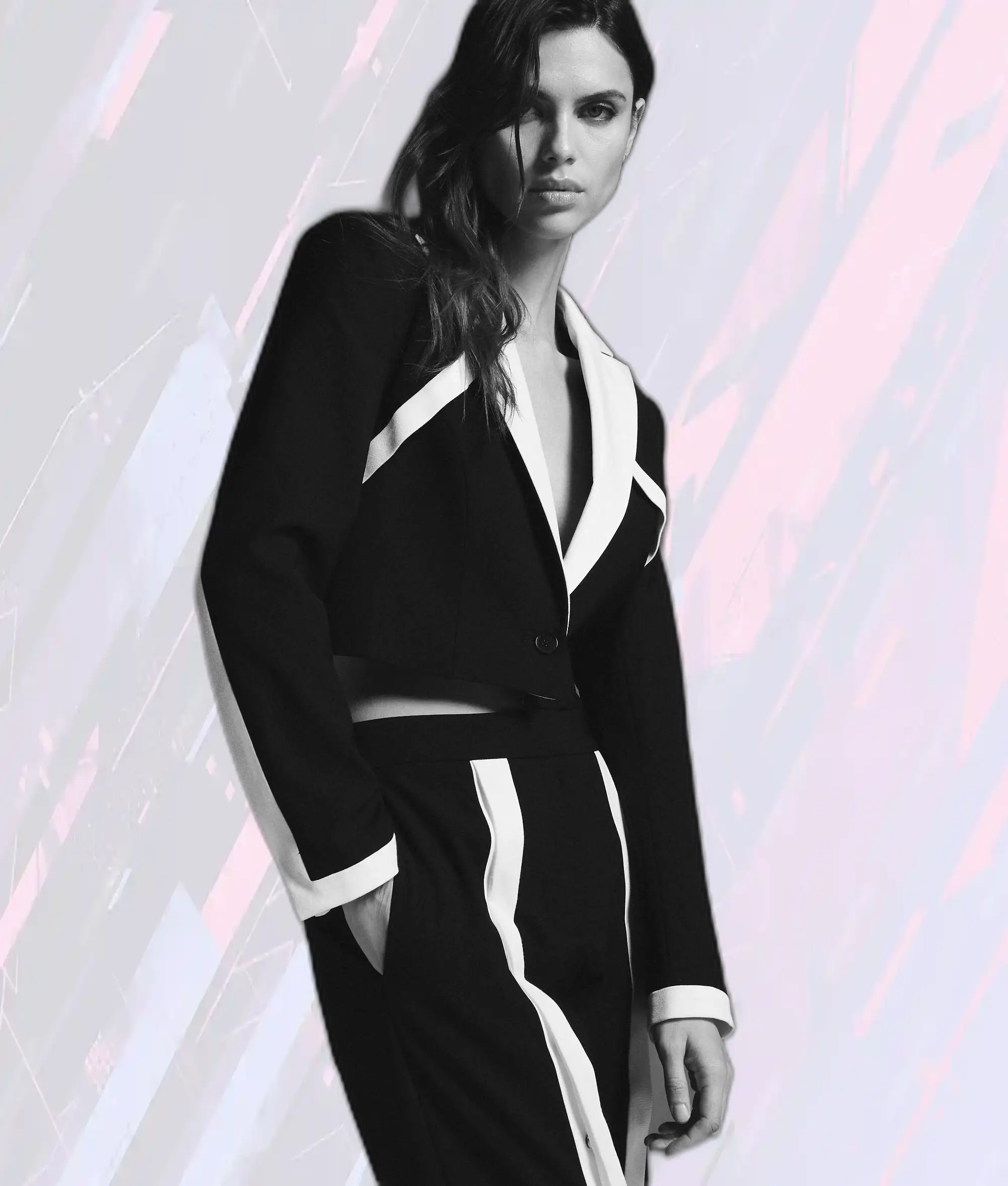 Veste sur Mesure Karl Lagerfeld & Joann en Noir Élégant - Coupe Premium