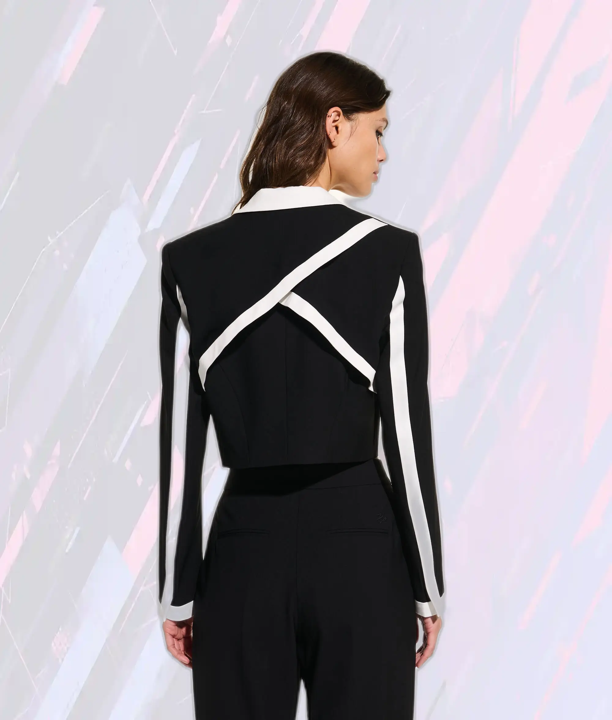 Veste sur Mesure Karl Lagerfeld & Joann en Noir Élégant - Coupe Premium