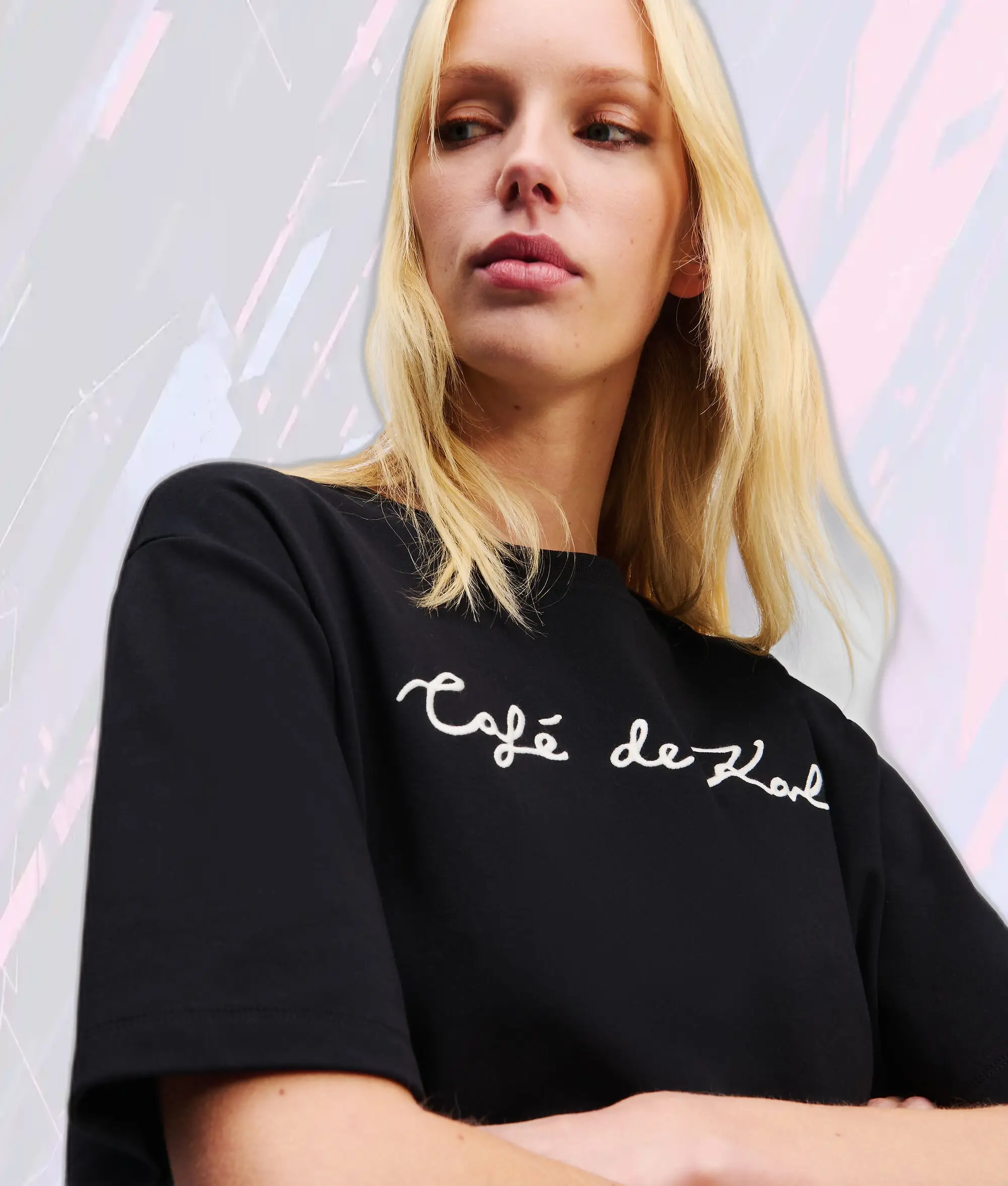 T-Shirt Oversized Noir Karl Lagerfeld x Jorge Parra - Collaboration Exclusive Mode Confortable