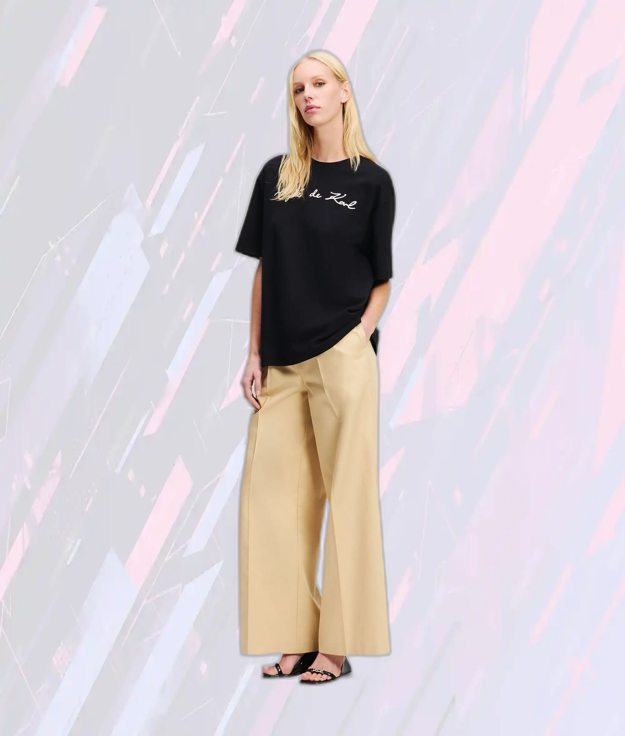 T-Shirt Oversized Noir Karl Lagerfeld x Jorge Parra - Collaboration Exclusive Mode Confortable