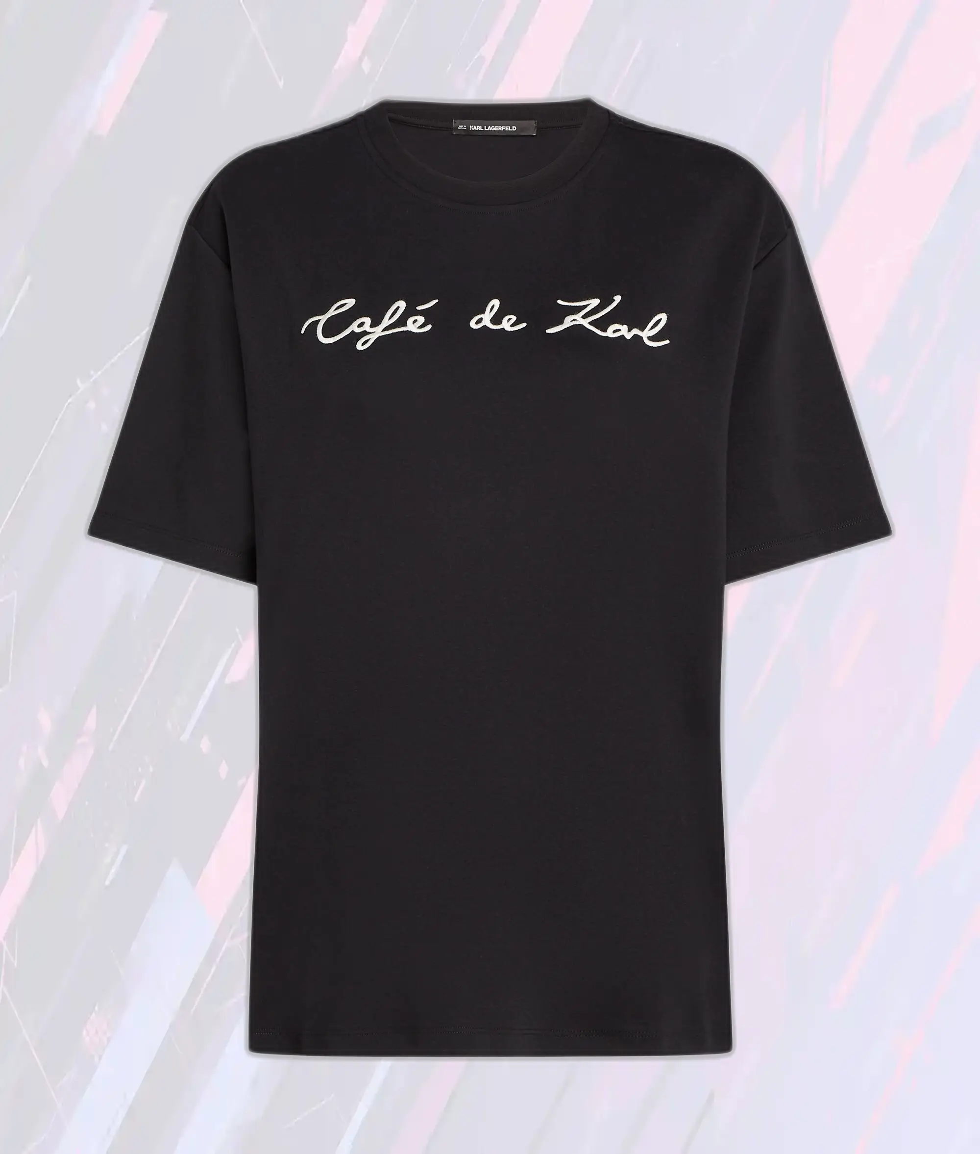 T-Shirt Oversized Noir Karl Lagerfeld x Jorge Parra - Collaboration Exclusive Mode Confortable