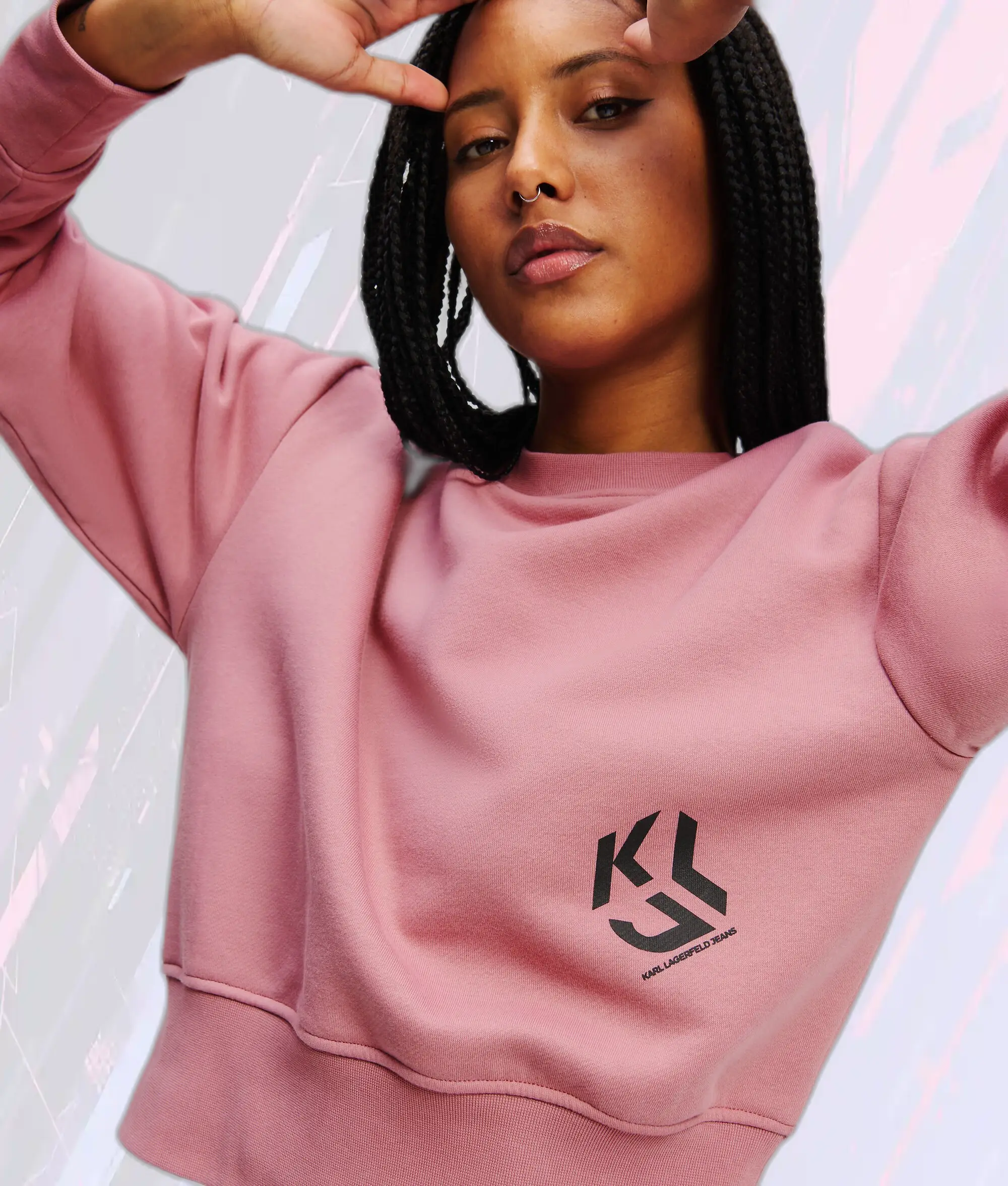 Karl Lagerfeld Sweat à Capuche Motif Digitale Monogramme KLJ Édition Limitée