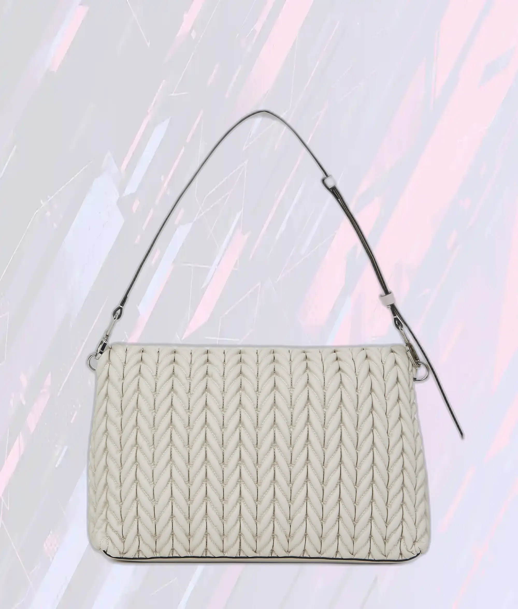 Sac Bandoulière Grand Format Karl Lagerfeld - Tissage Ciment K/Édition Exclusive