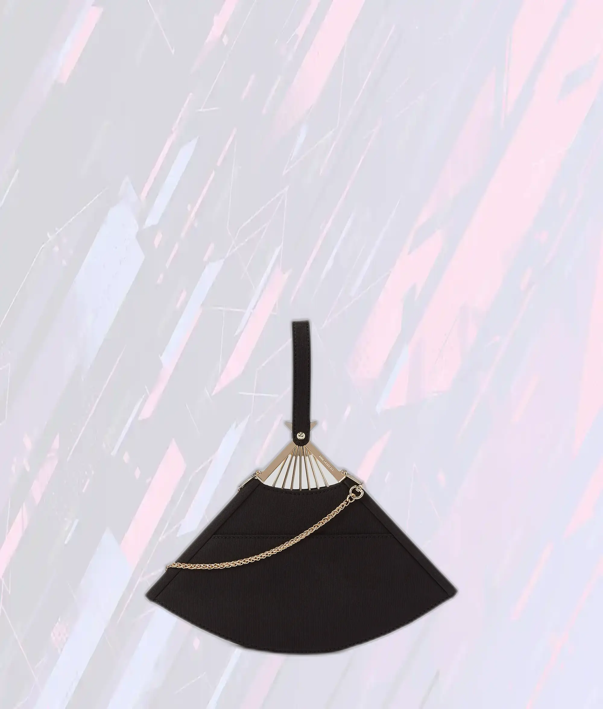 Sac à Main Karl Lagerfeld Kl Studio Fan - Noir & Doré Édition Exclusive