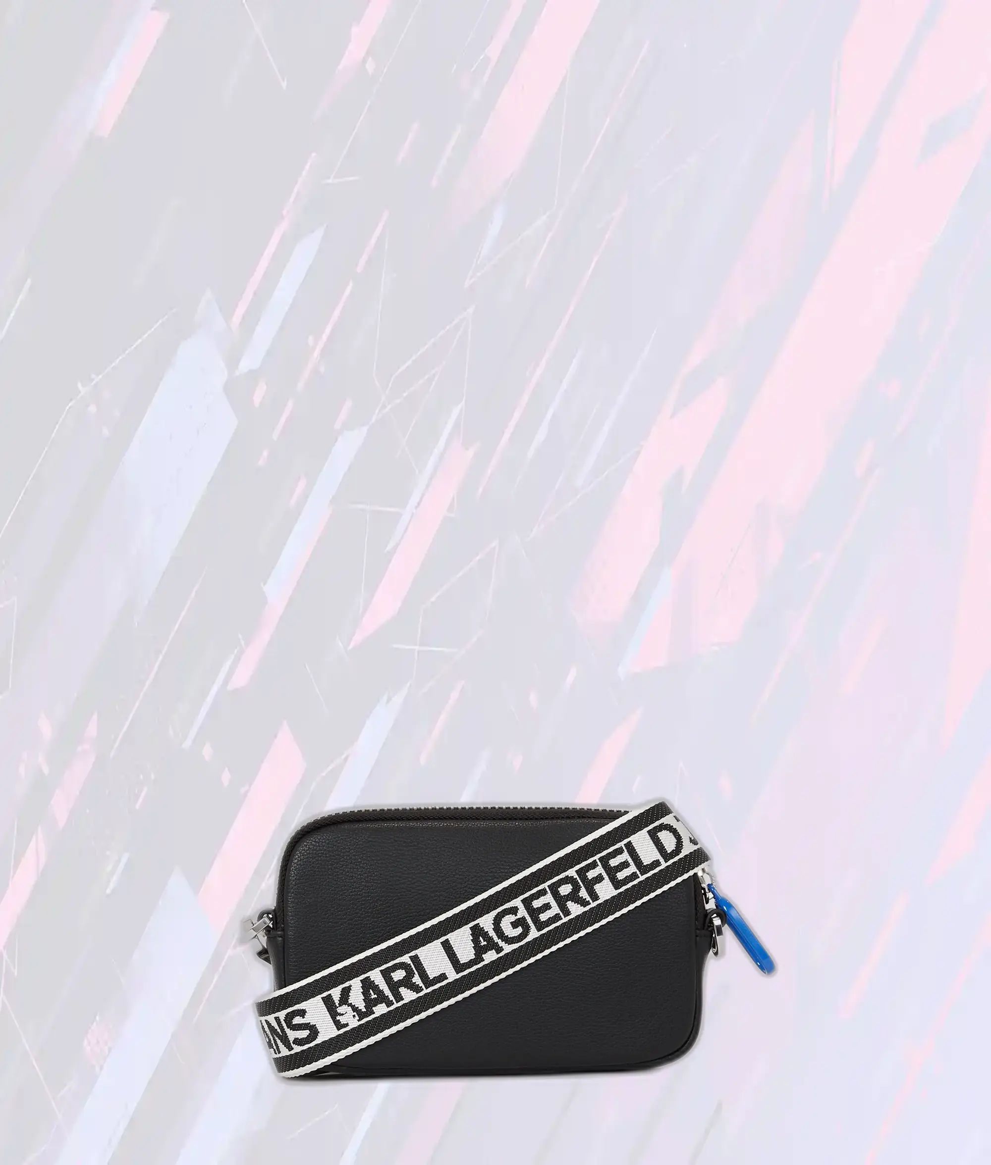 Sac bandoulière mini Karl Lagerfeld avec logo carré noir élégant