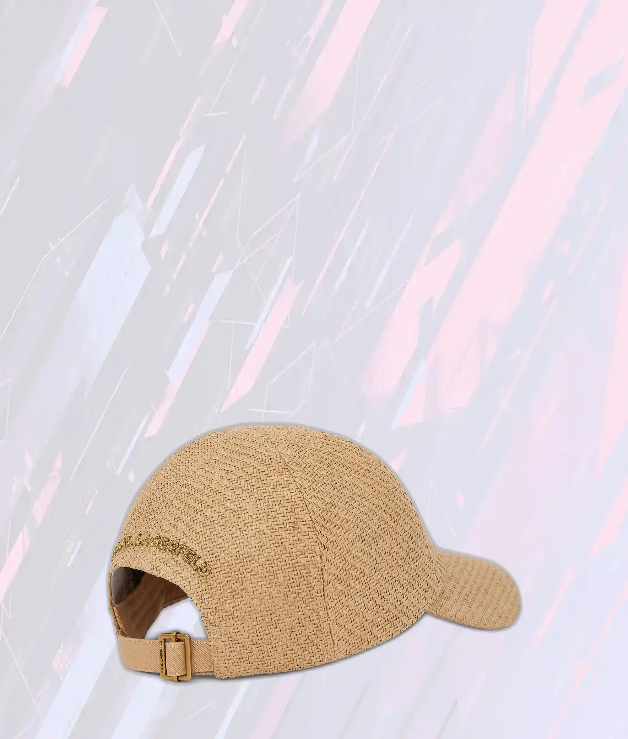 Chapeau en paille élégant Karl Lagerfeld - Édition Signature Natural K