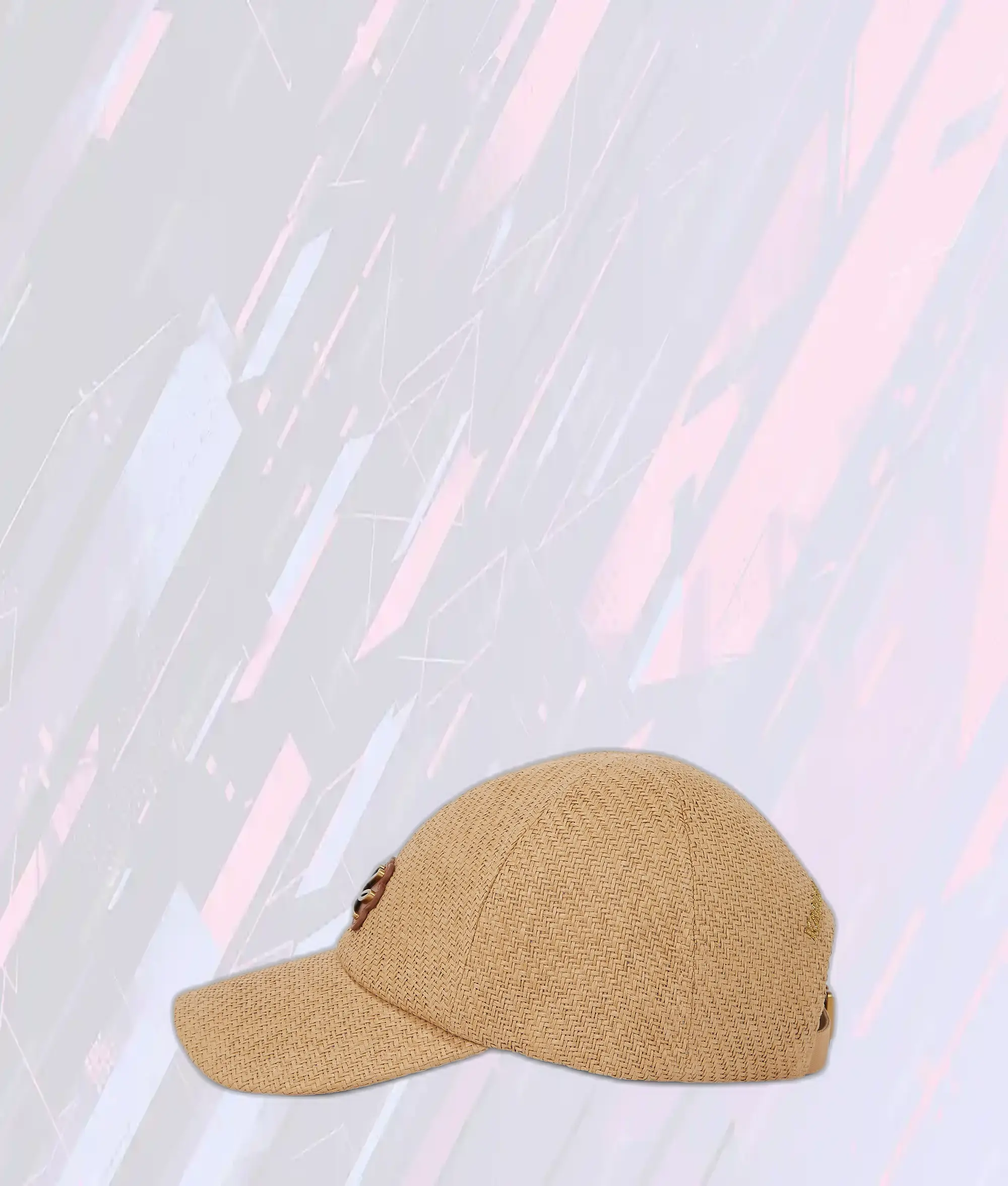Chapeau en paille élégant Karl Lagerfeld - Édition Signature Natural K