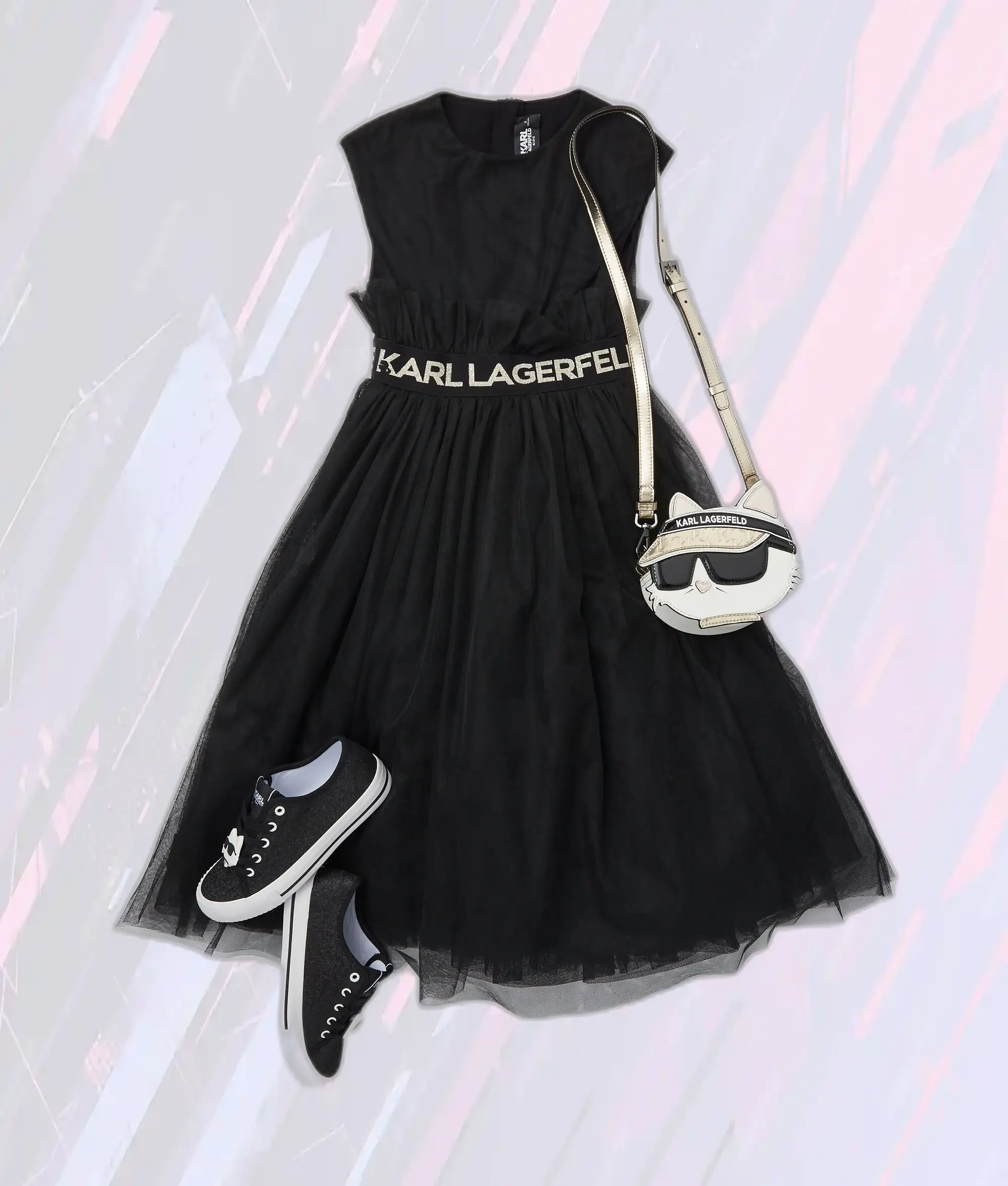 Robe de soirée élégante Karl Lagerfeld pour femme - Design noir intemporel
