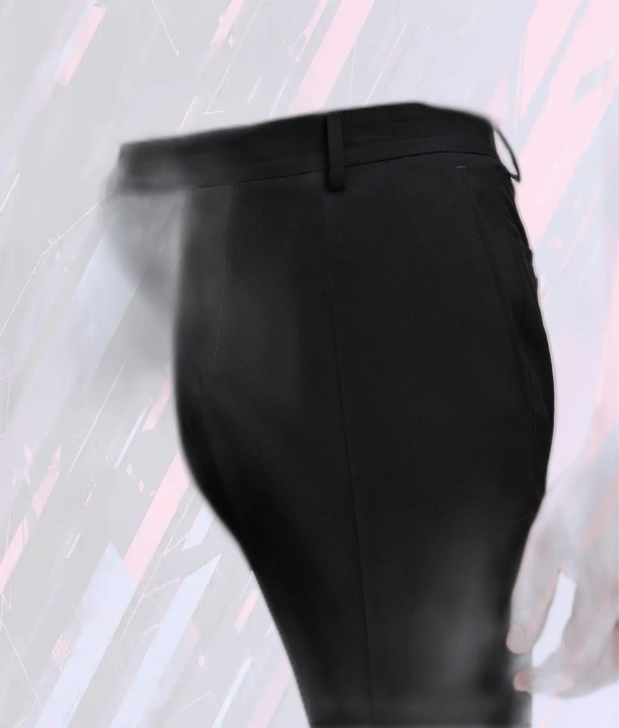 Pantalon Élégant Noir sur Mesure Karl Lagerfeld Maison