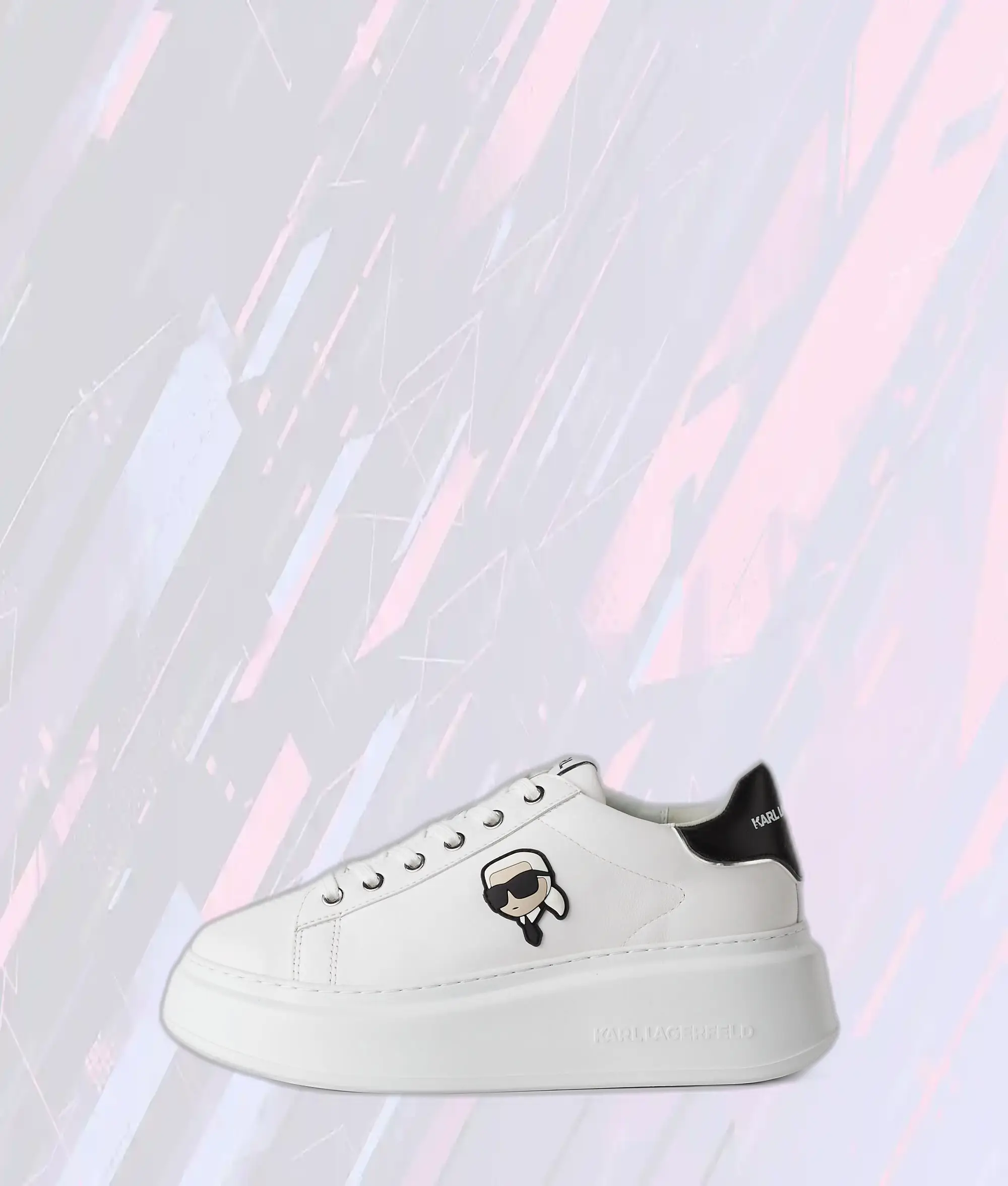Chaussures Sport Karl Lagerfeld Édition Limitée - Baskets Capri NFT Blanche Signature