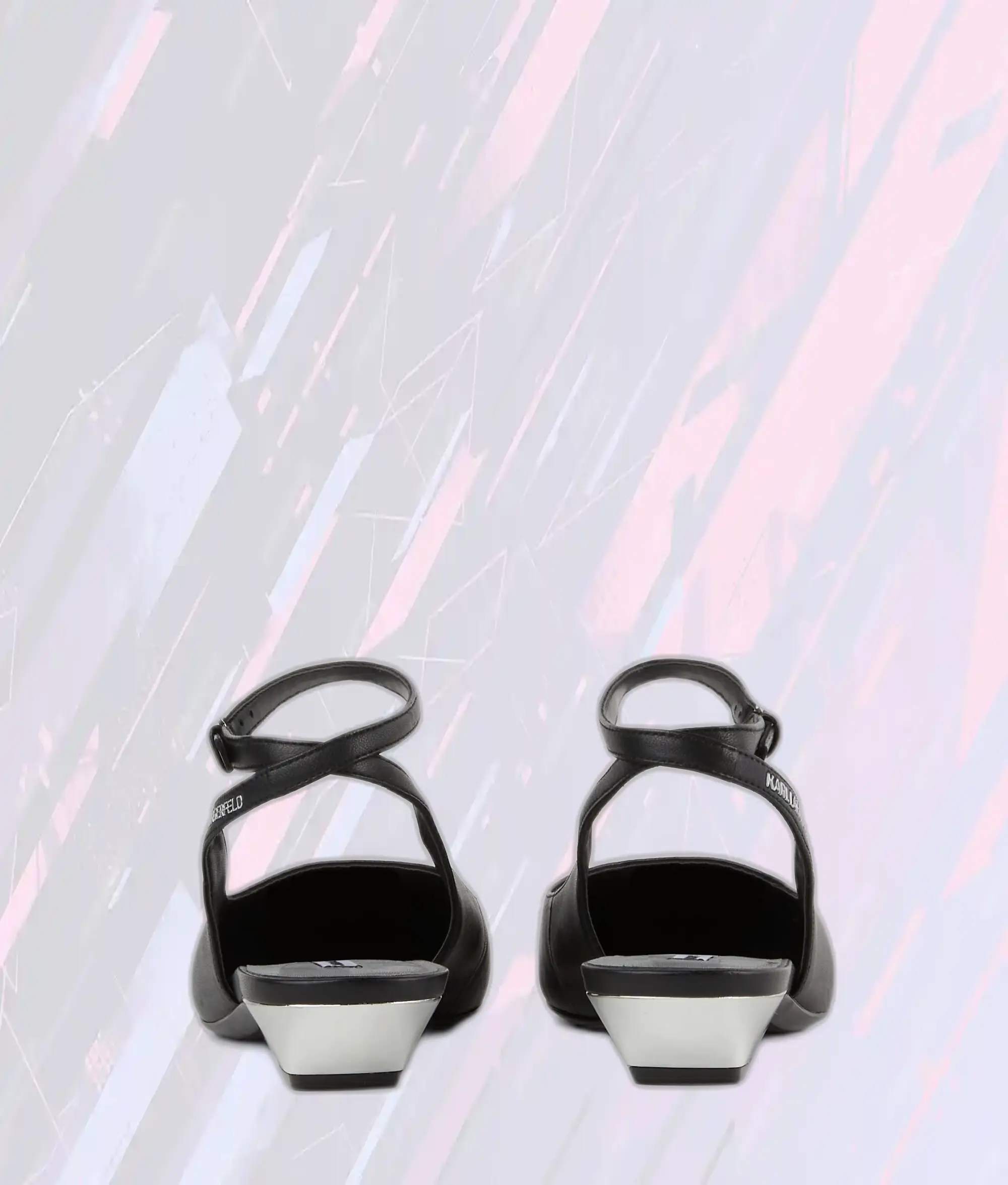 Escarpins à brides cheville Millie Noir Karl Lagerfeld - Design intemporel et élégant