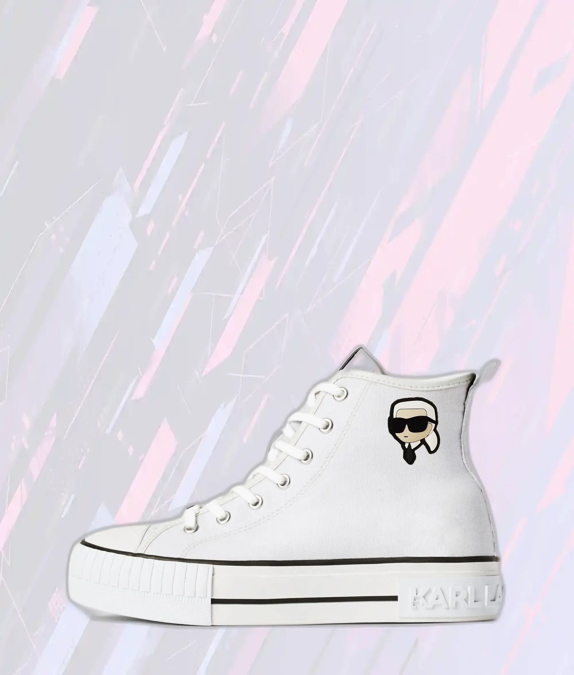 Basket Montante Karl Lagerfeld IKON Campus Max Édition NFT Blanc Pur