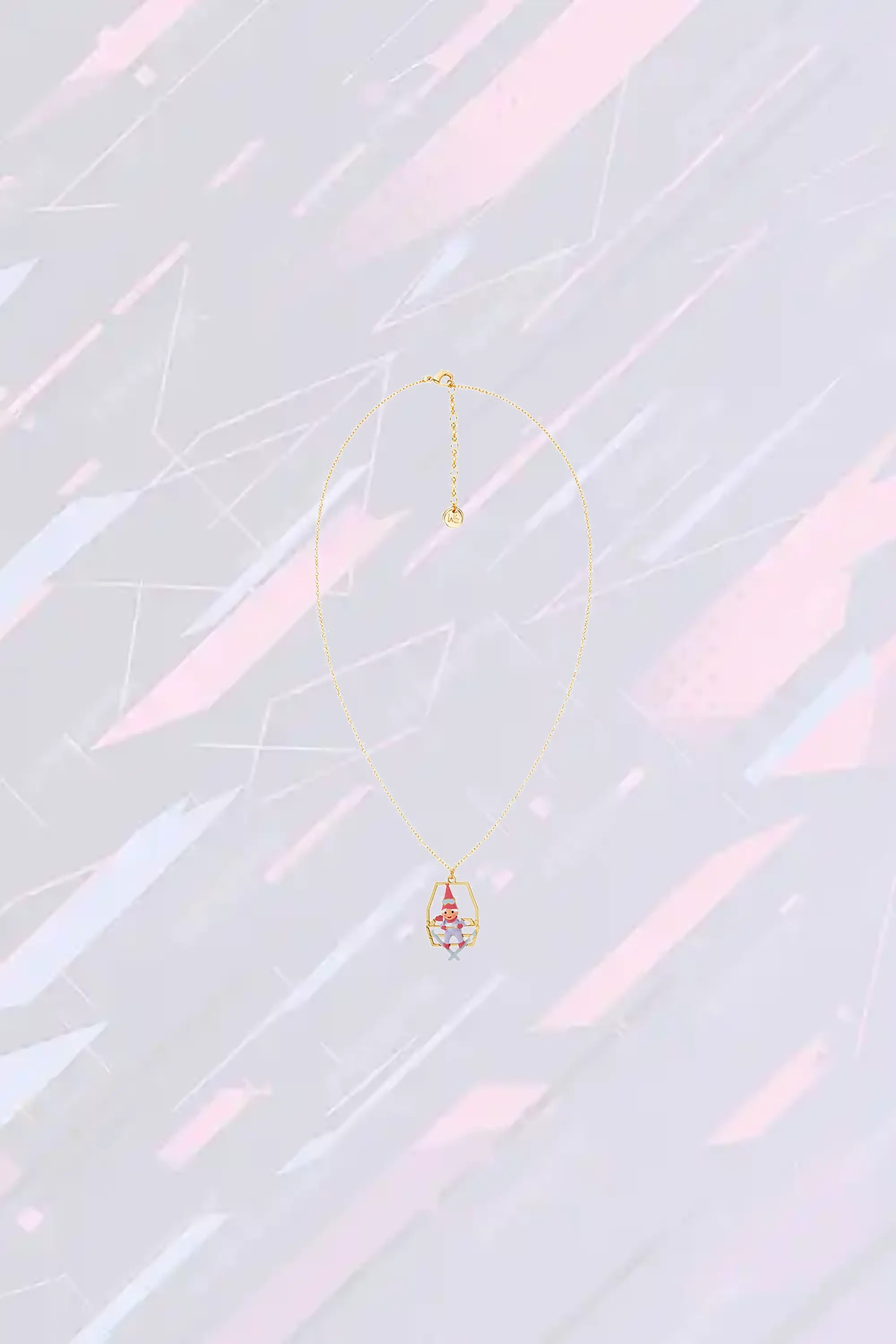 Collier féerique Les Néréides - Pendentif lutin et cabine de remontée mécanique
