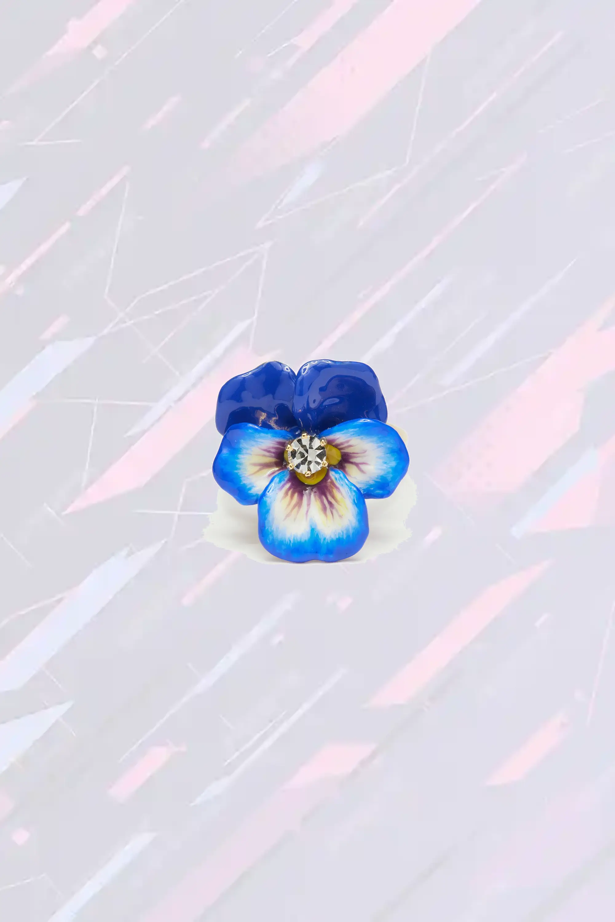 Bague Élégante Les Néréides en Bleu Azur avec Cristaux Éclatants