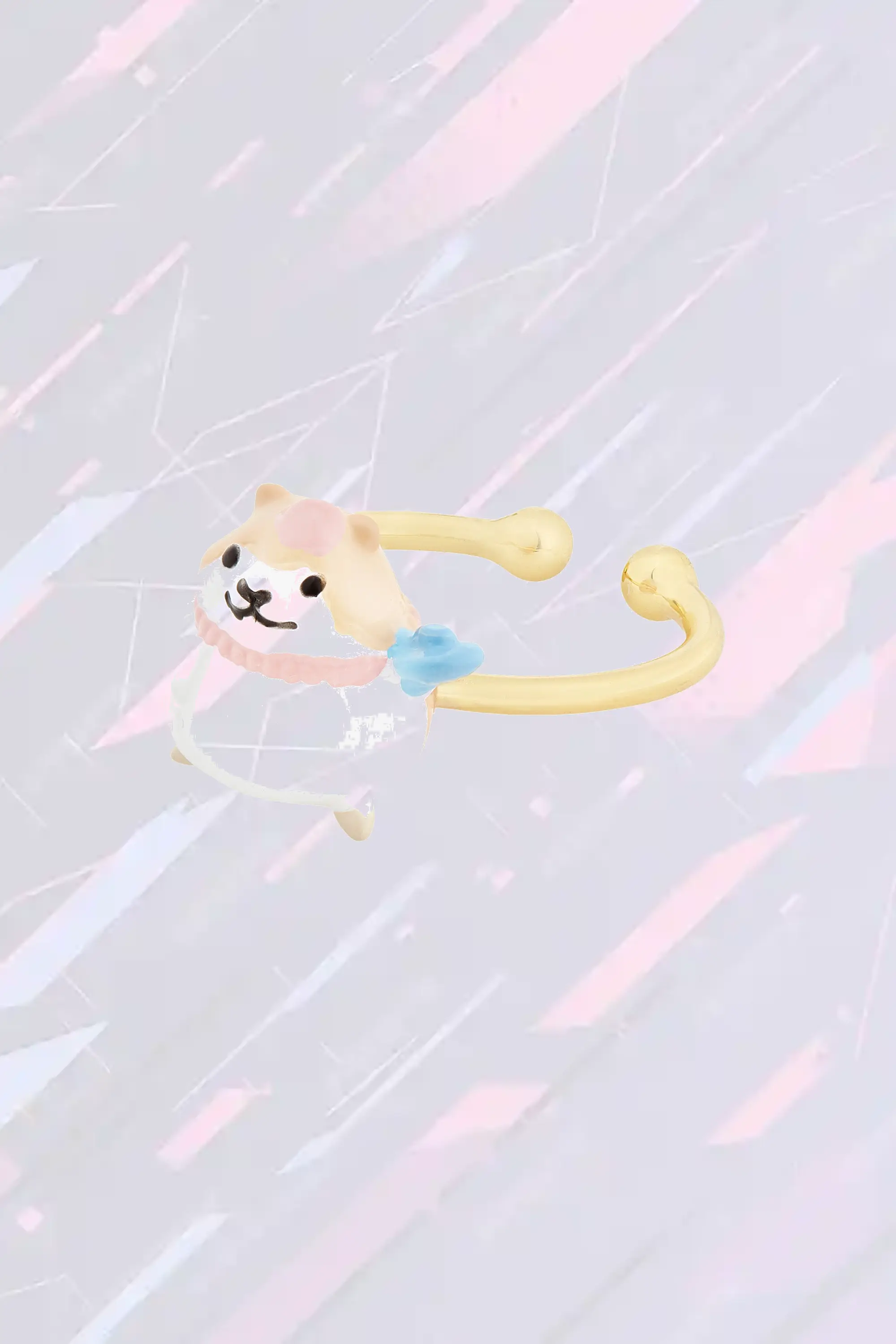 Anneau Évolutif Les Néréides - Création Hamster Friandise Mignon Boucle Fantaisie Animale Réglable - Collection Gourmande Néréides Joaillerie 