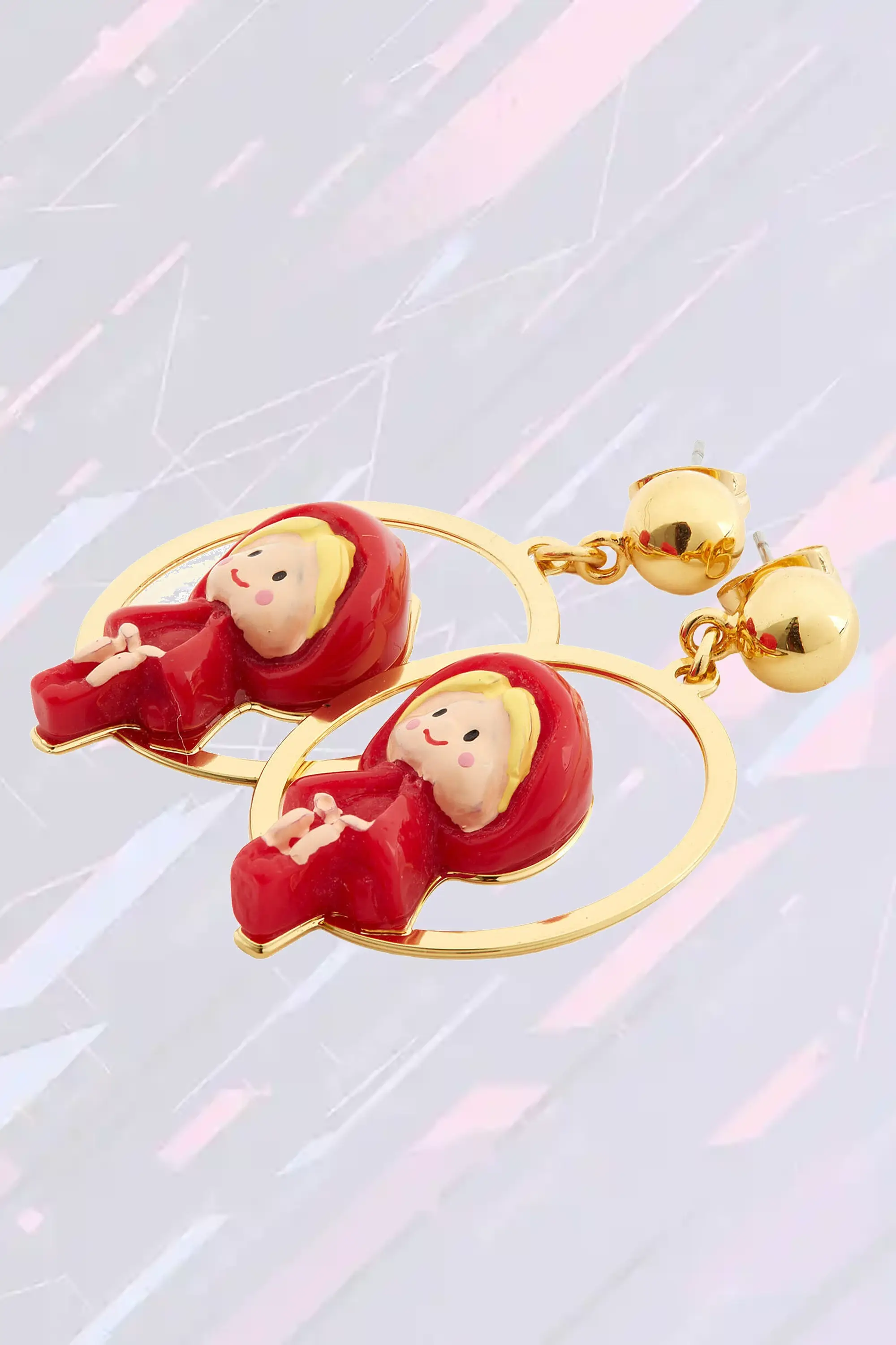 Pendentifs oreilles fantaisie Néréides Paris - Inspirés des Contes, Chaperon Écarlate