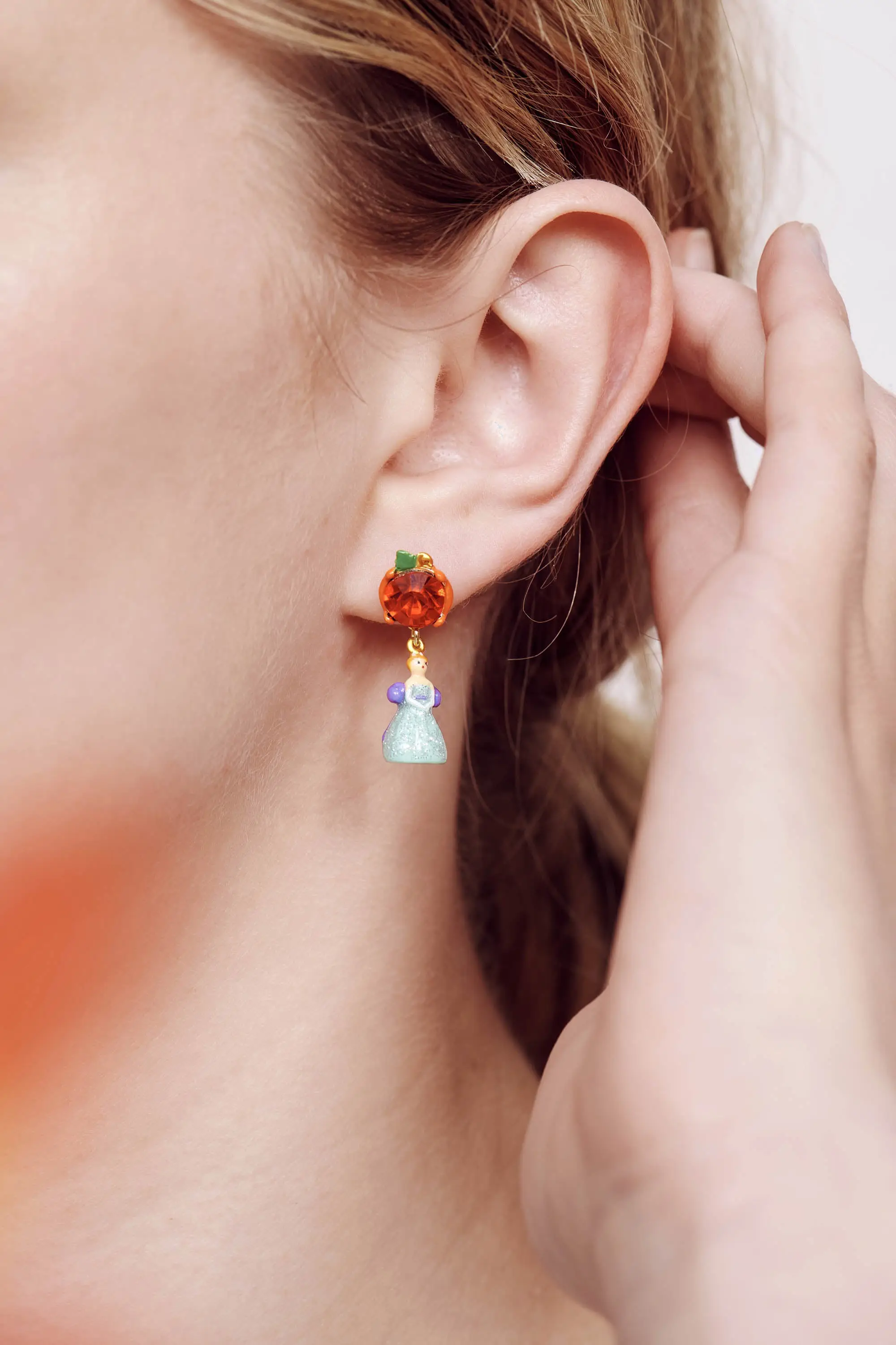 Boucles d'Oreilles Artisanales Les Néréides - Courge Dorée & Féérie Nocturne