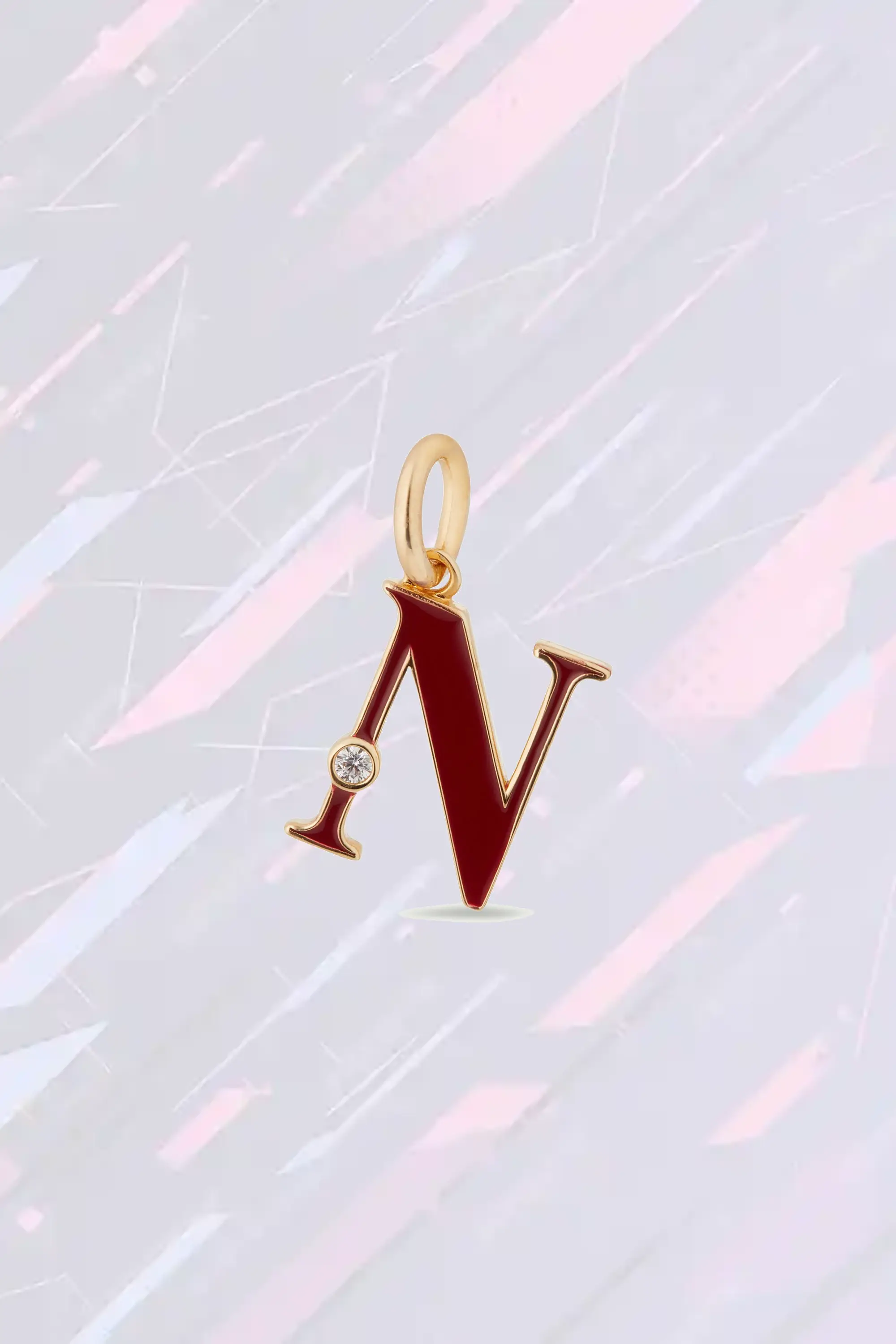Pendentif lettre N serti - Collier féminin Les Néréides édition limitée