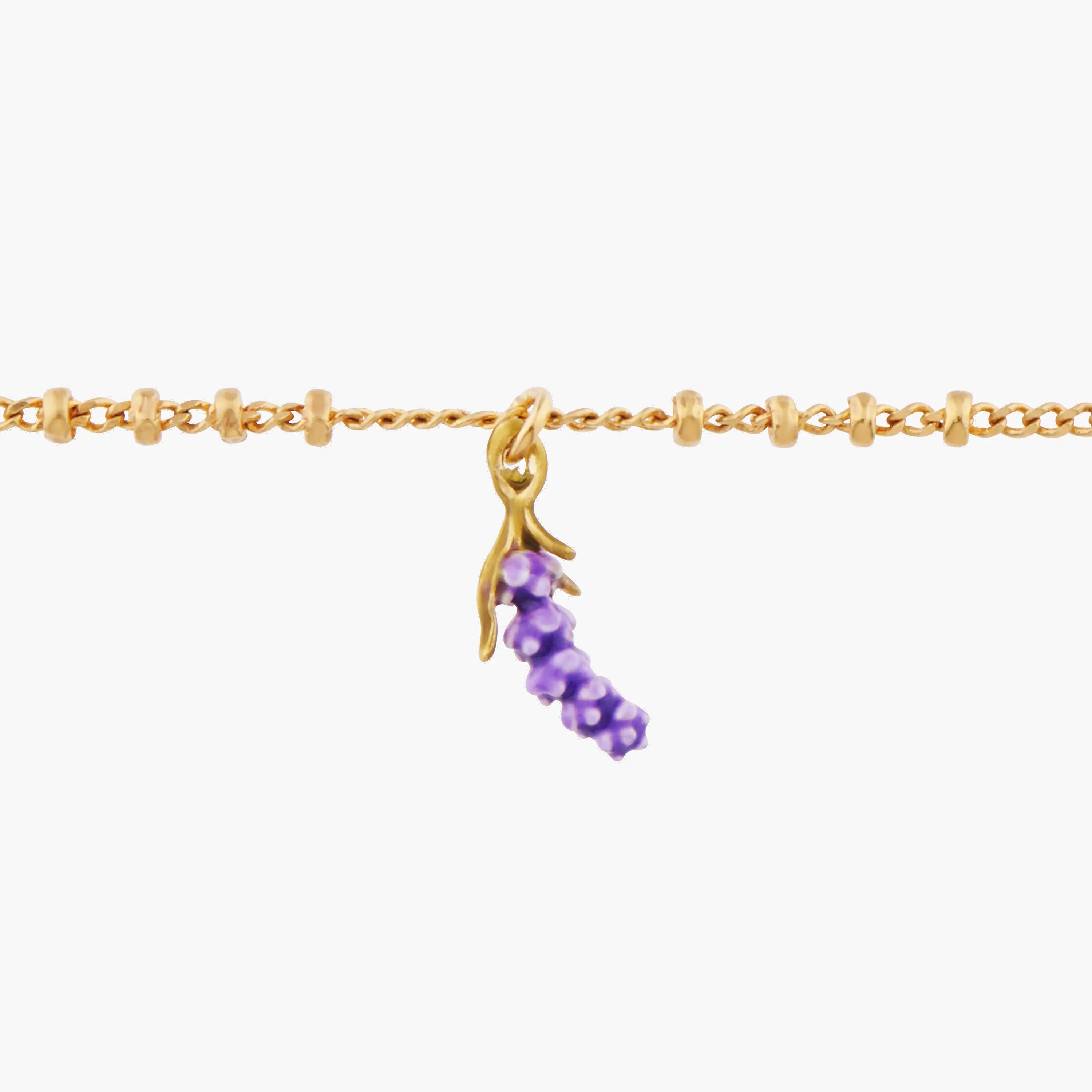 Les Néréides Bracelet élégant avec pendentif floral violet