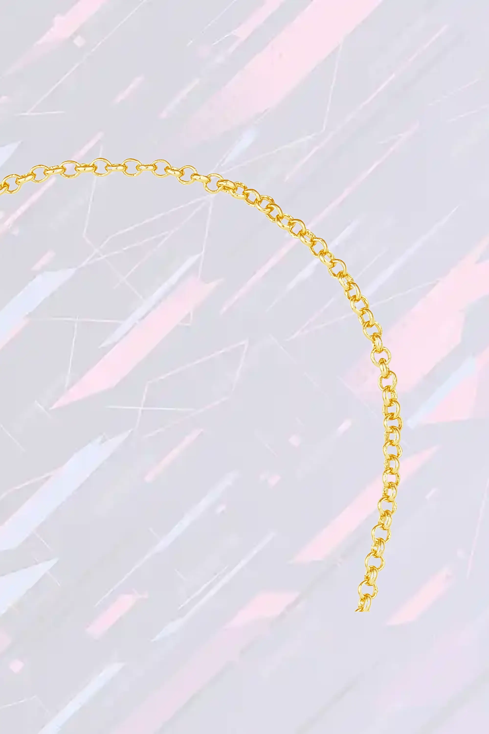 Collier chaîne Les Néréides avec breloques personnalisables - Longueur ajustable en métal doré