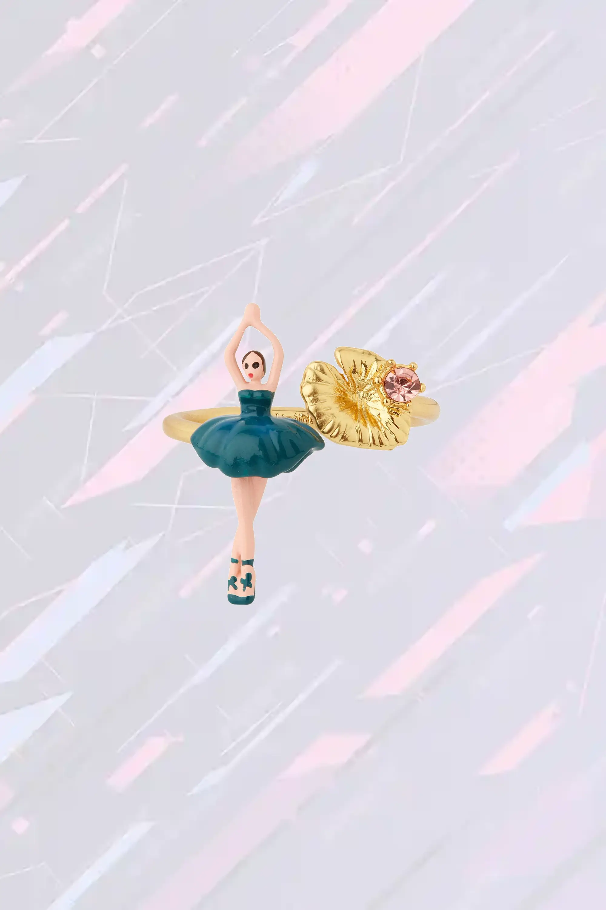 Anneau Réglable Petite Danseuse Nuance Bleu Prussien par Les Néréides