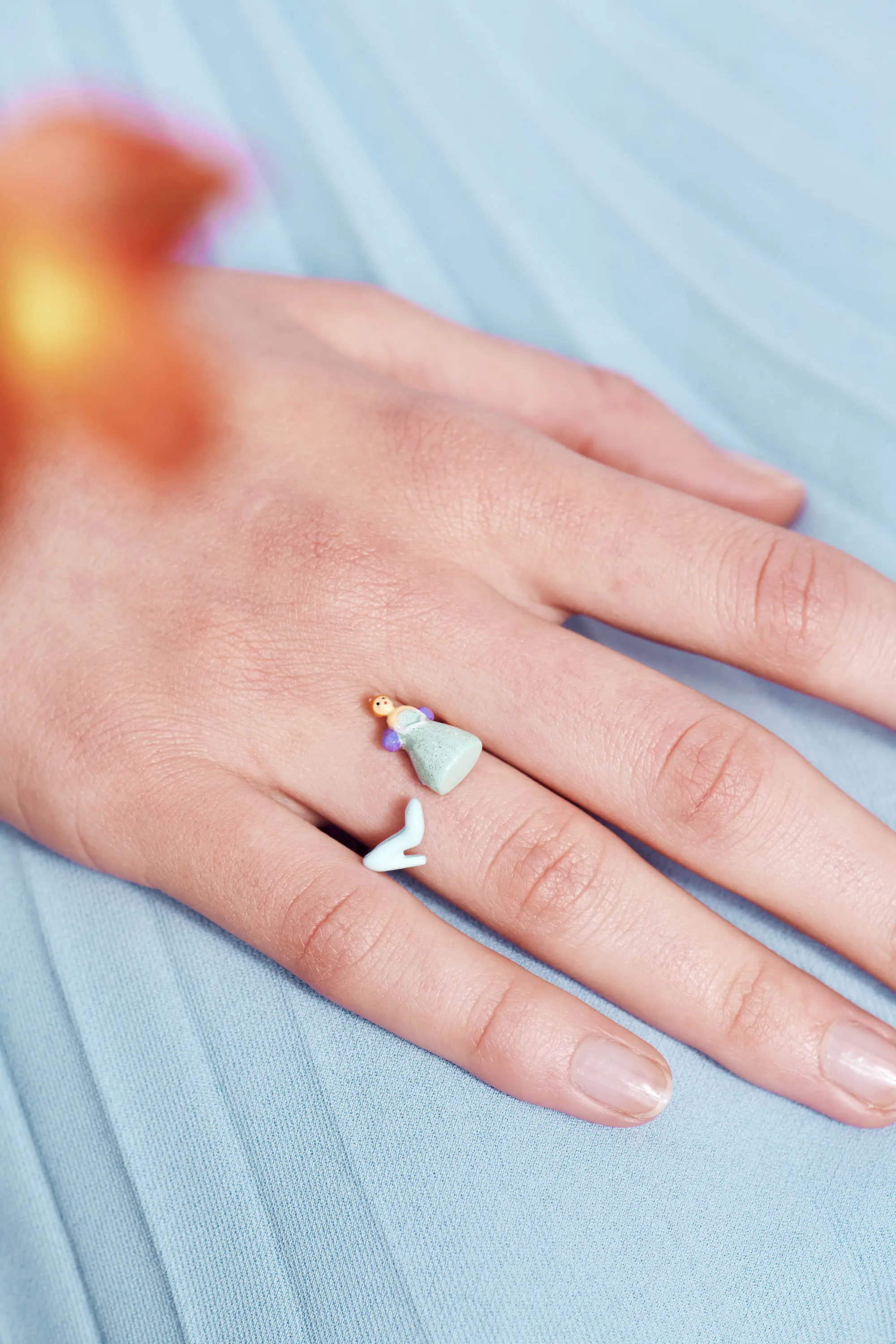 Bague Féerique Réglable avec Chaussure Iconique - Collection Les Néréides