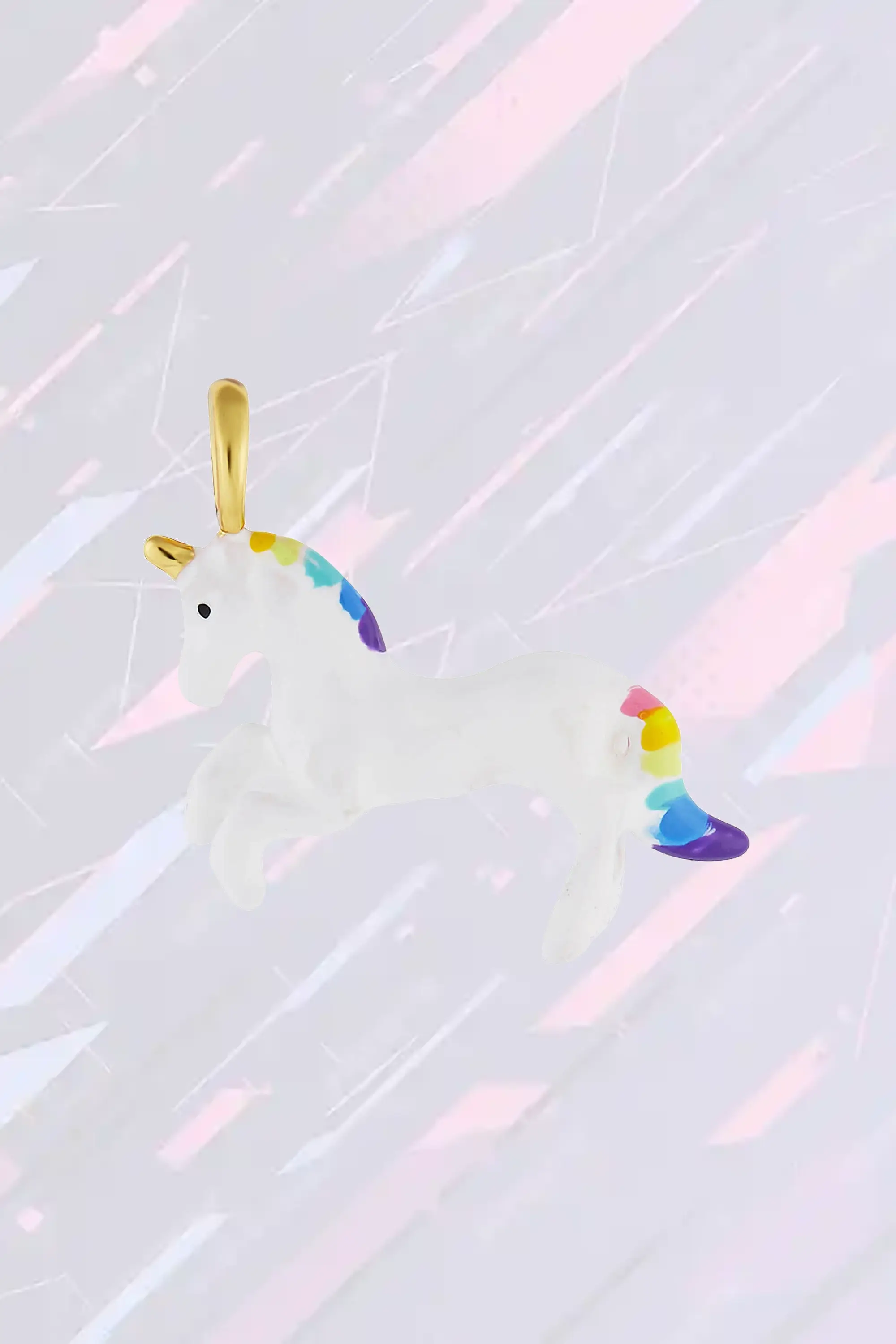 Élégant Pendentif Licorne Étoilée en Argent Sterling - Création Fantaisiste