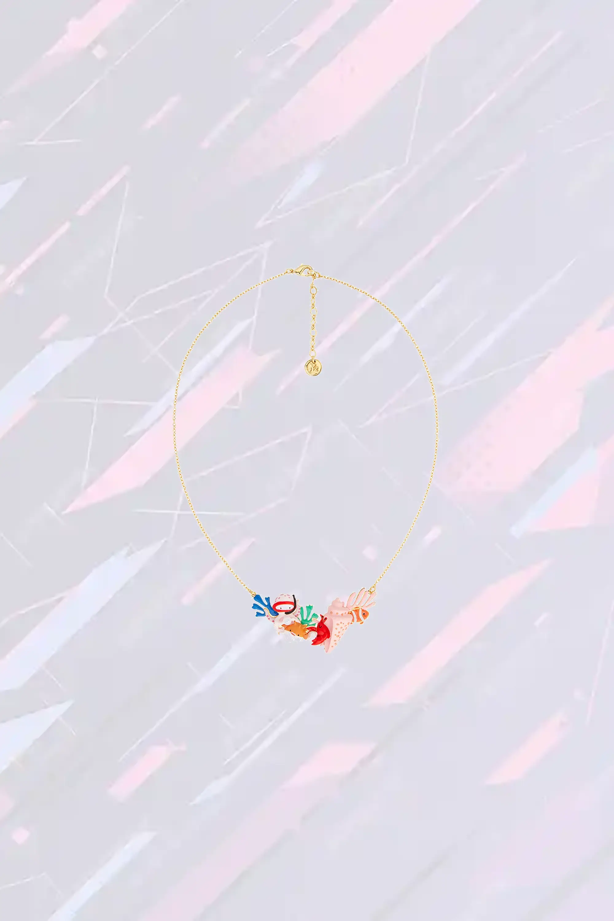Collier Méduse Élégant avec Pendentif Faune Marine - Création Néréides