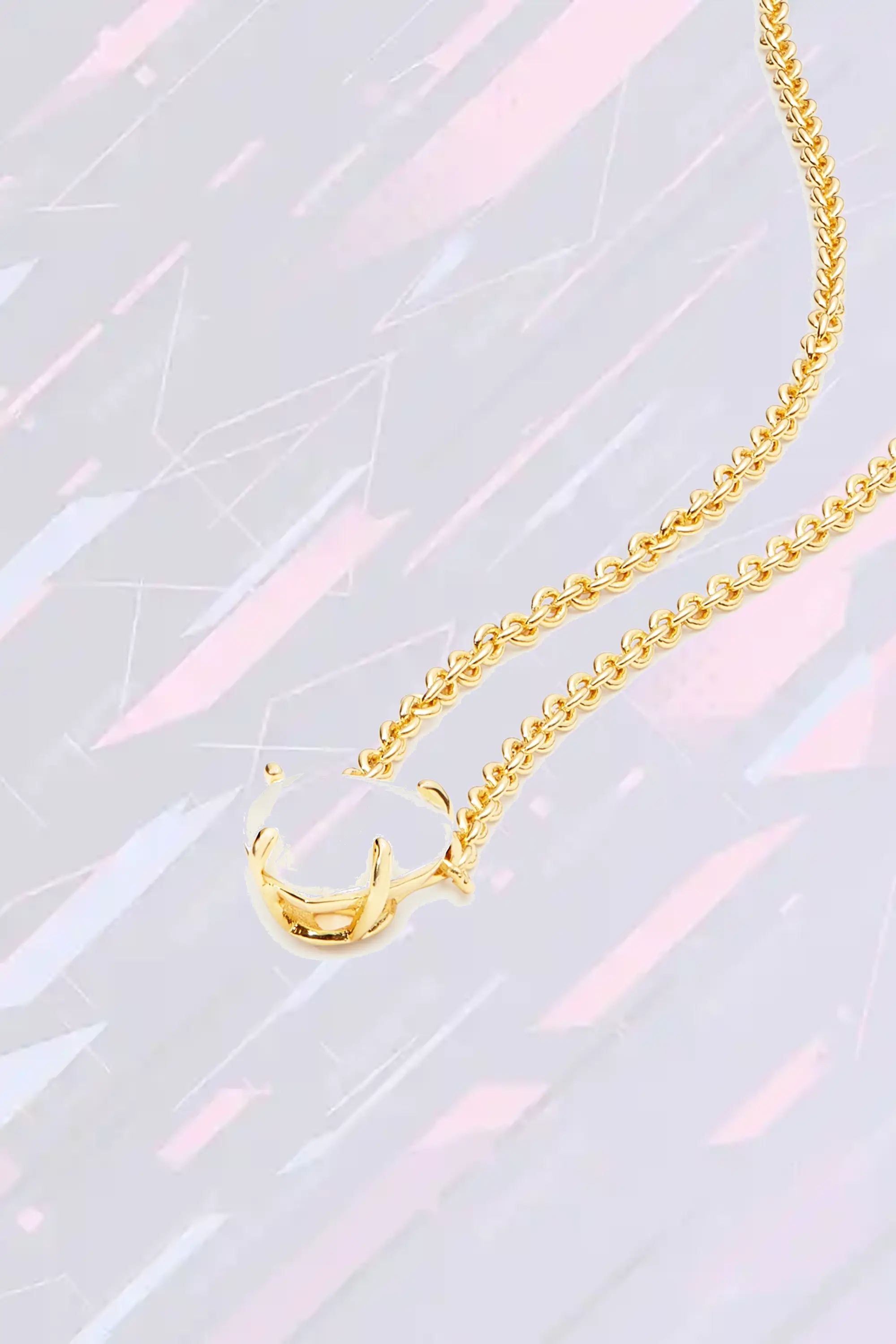 Collier Les Néréides avec pendentif cœur en Diamantine blanc nacré - Bijou de création française