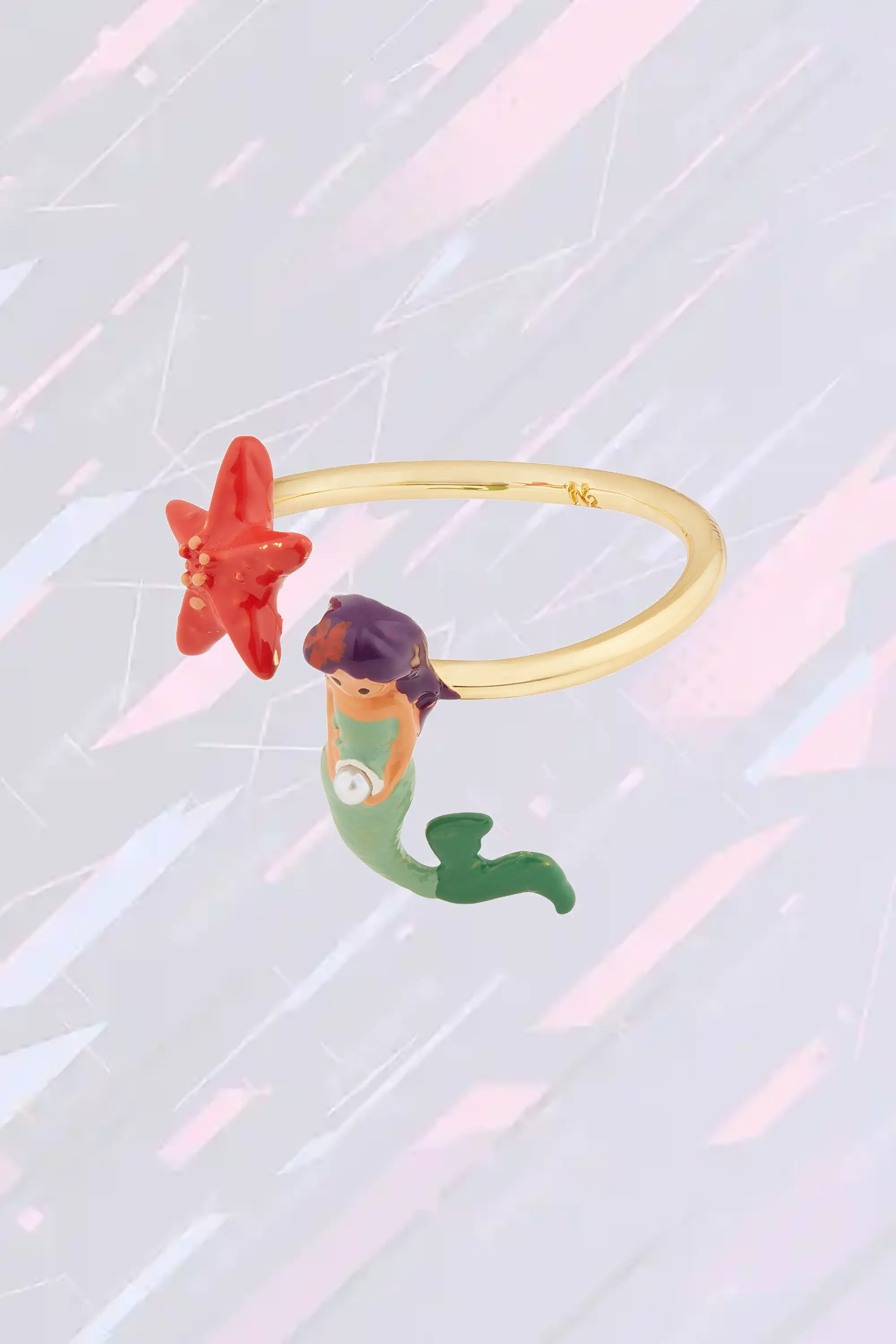 Anneau Ondine Modulable avec Étoile de Mer - Création Fantaisie Marine