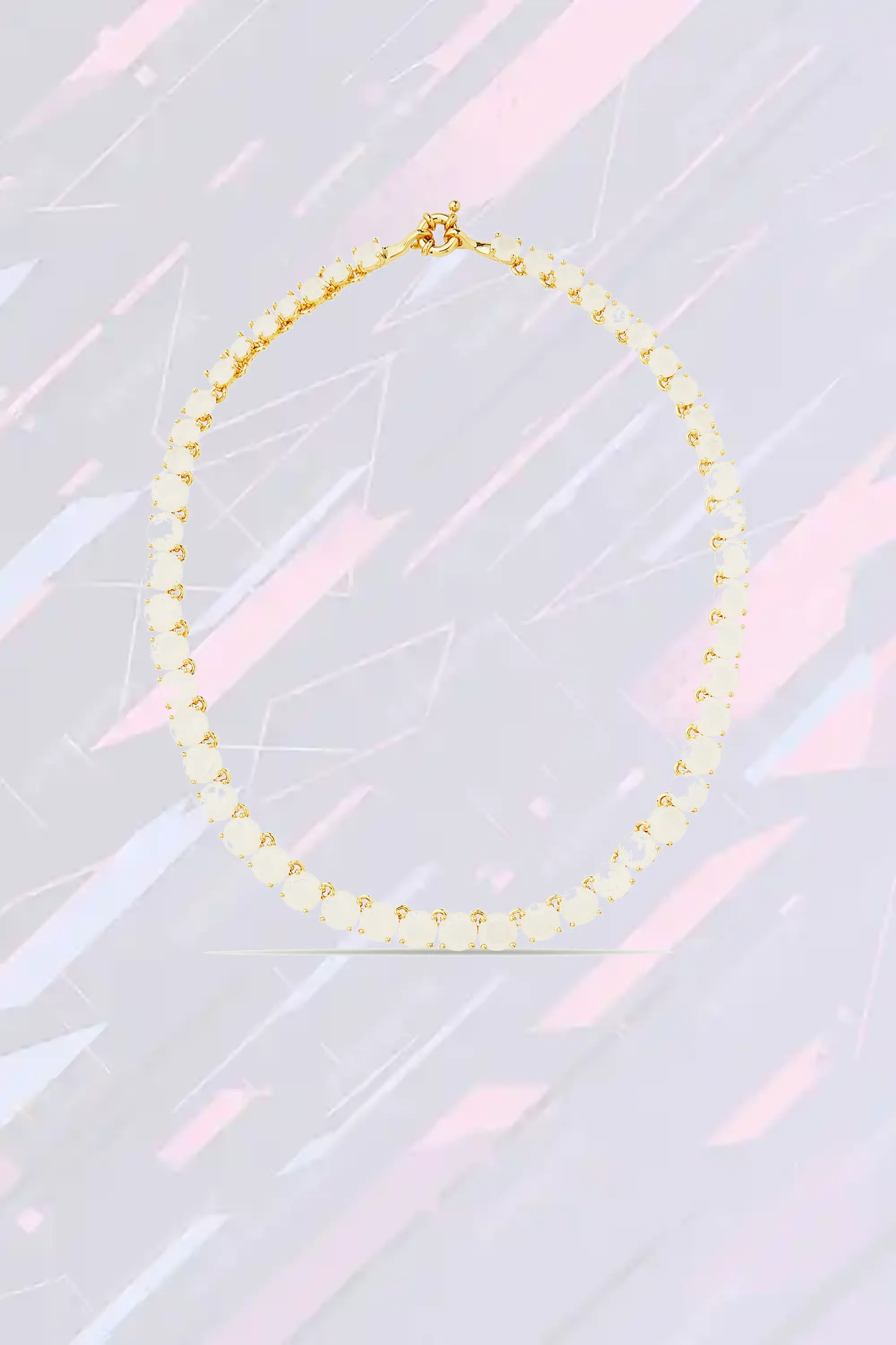 Collier Courte Enfilade Perles Lumineuses Les Néréides - Diamantine Blanc Ivoire Iridé