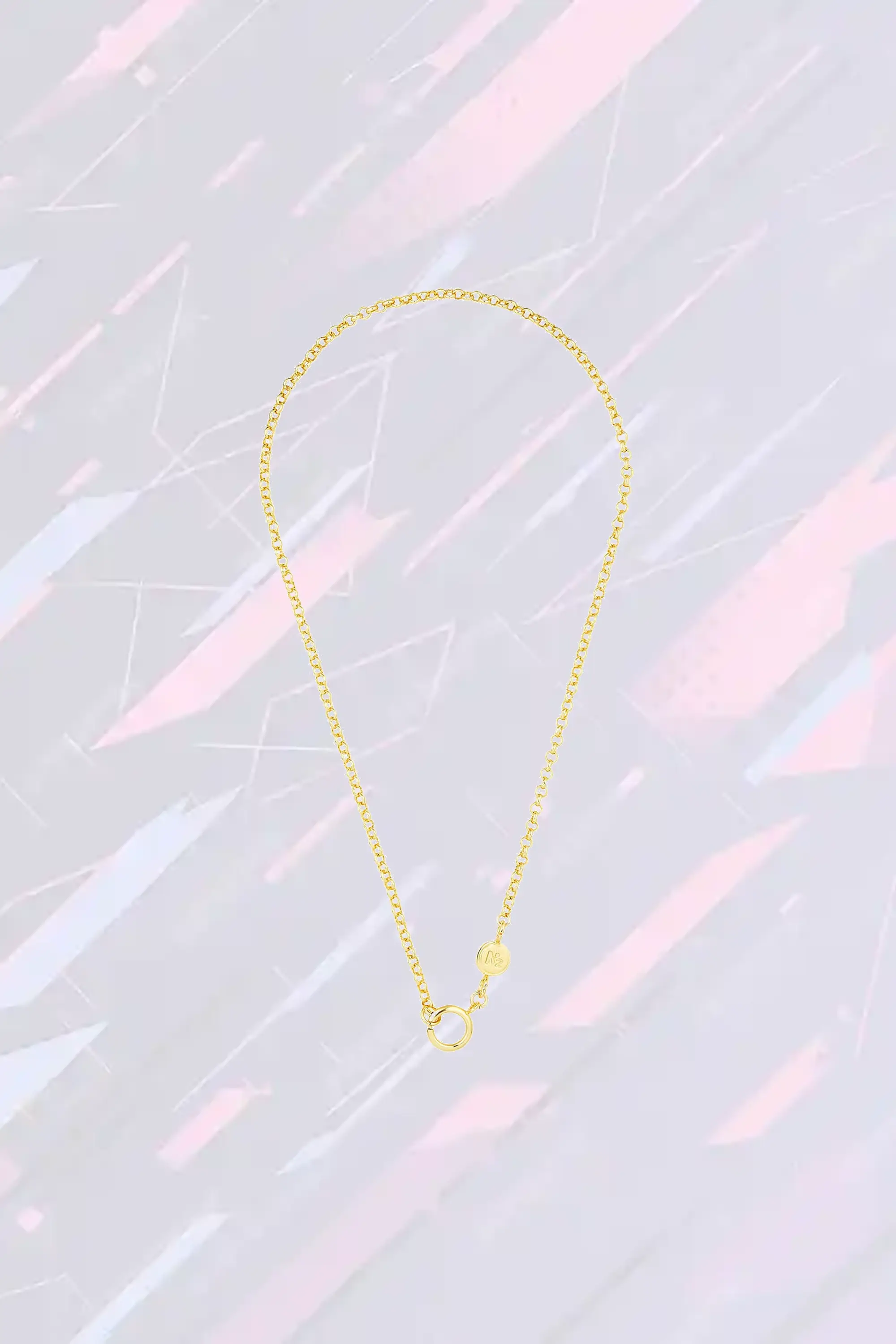 Collier chaîne Les Néréides avec breloques personnalisables - Longueur ajustable en métal doré