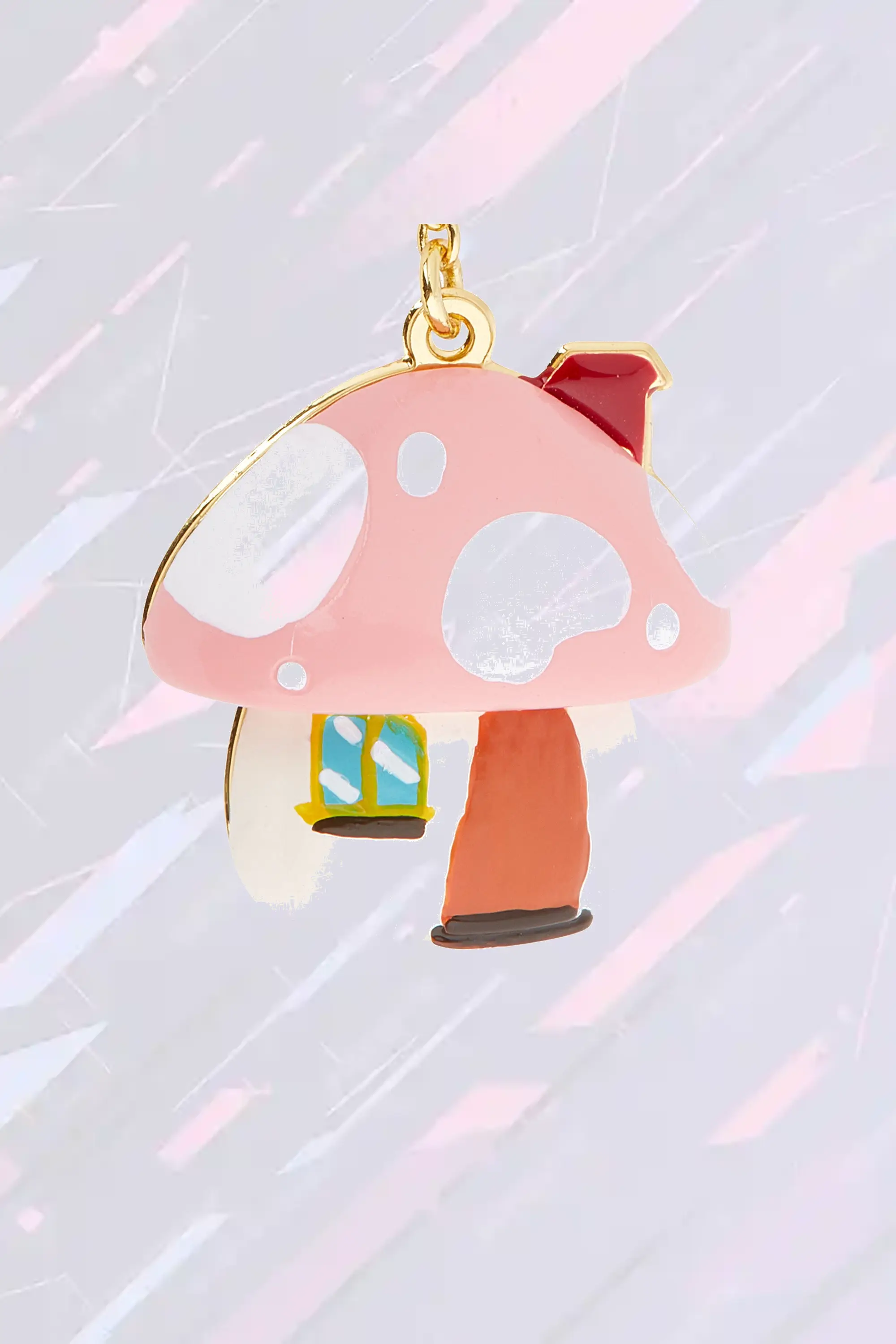 Médaillon champignon fantaisie - Collier artistique Les Néréides