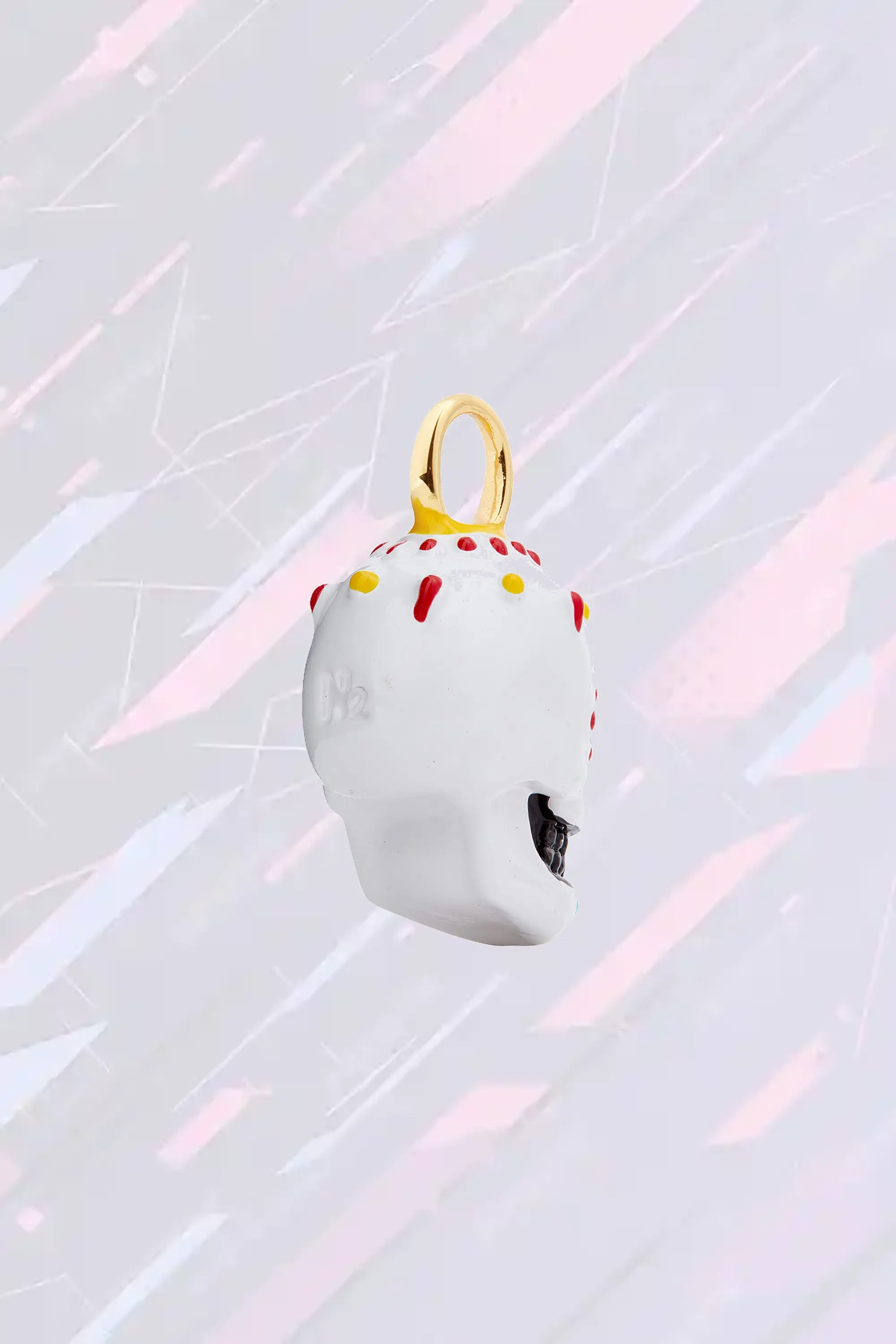 Pendentif Crâne Étoilé Les Néréides - Bijou Fantaisie en Argent Serti de Cristaux