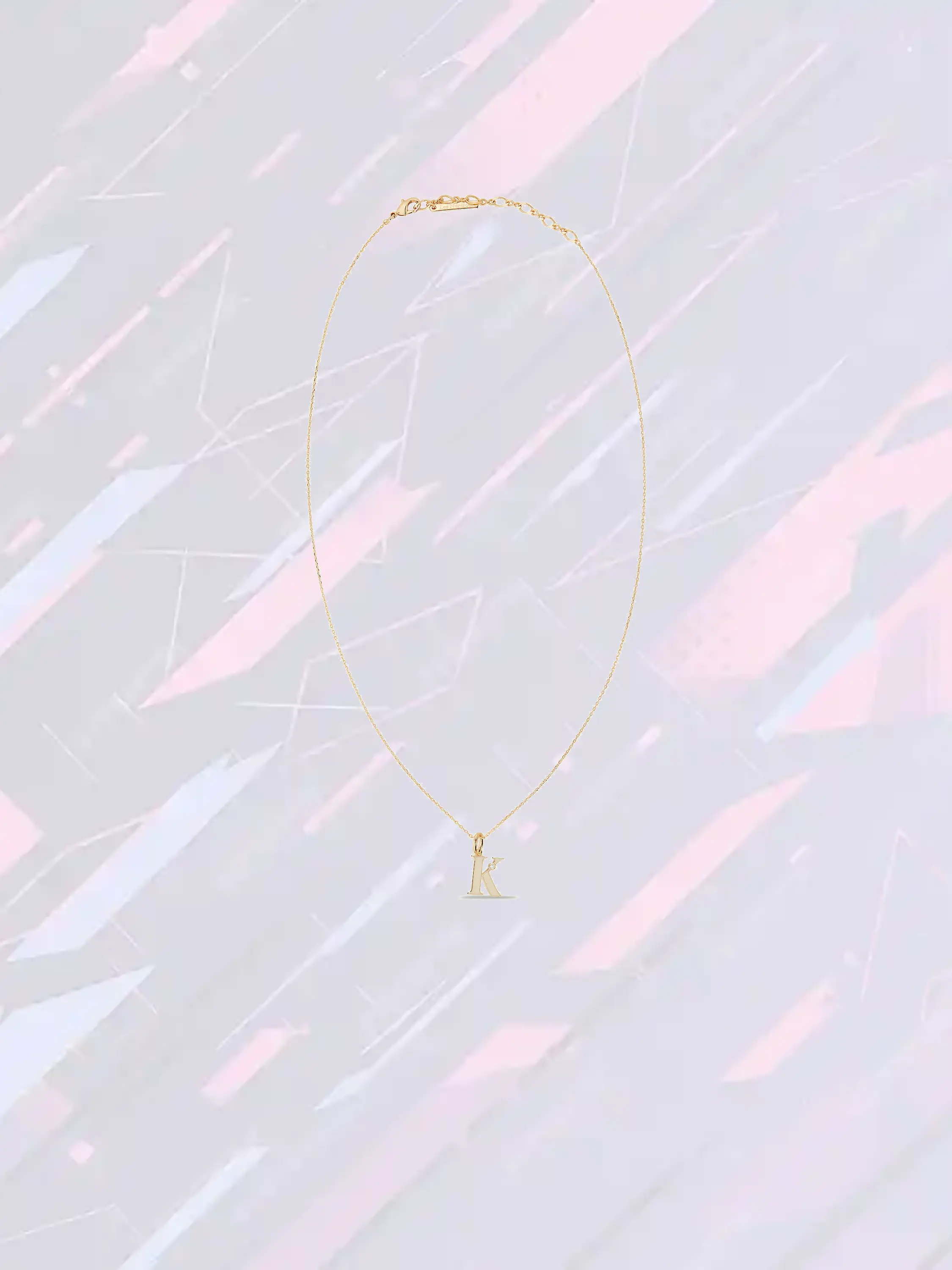 Pendentif initiale K fantaisie - Collier lettre stylisée Les Néréides