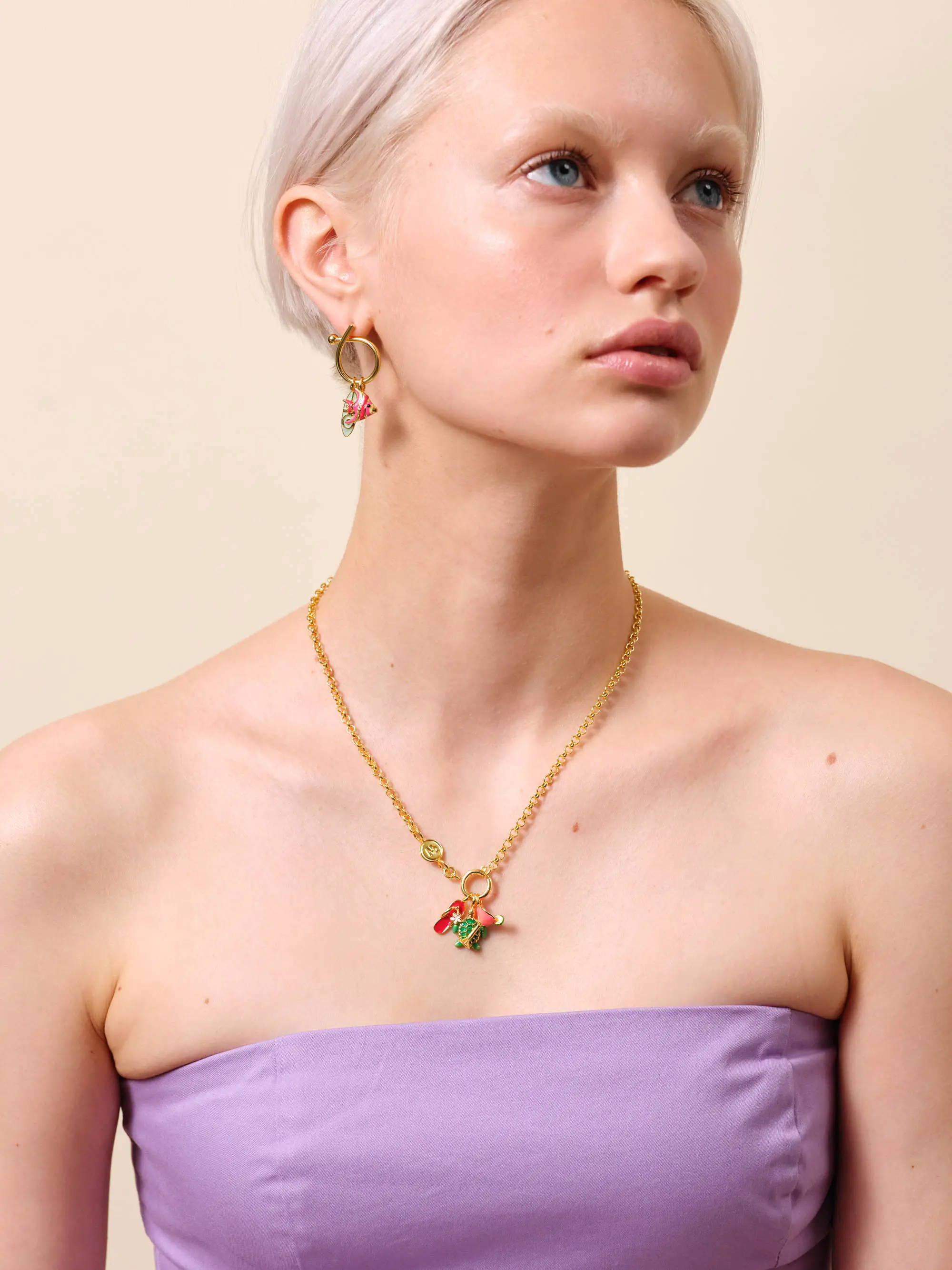 Pendentif Tortue Marine Élégant - Création Les Néréides