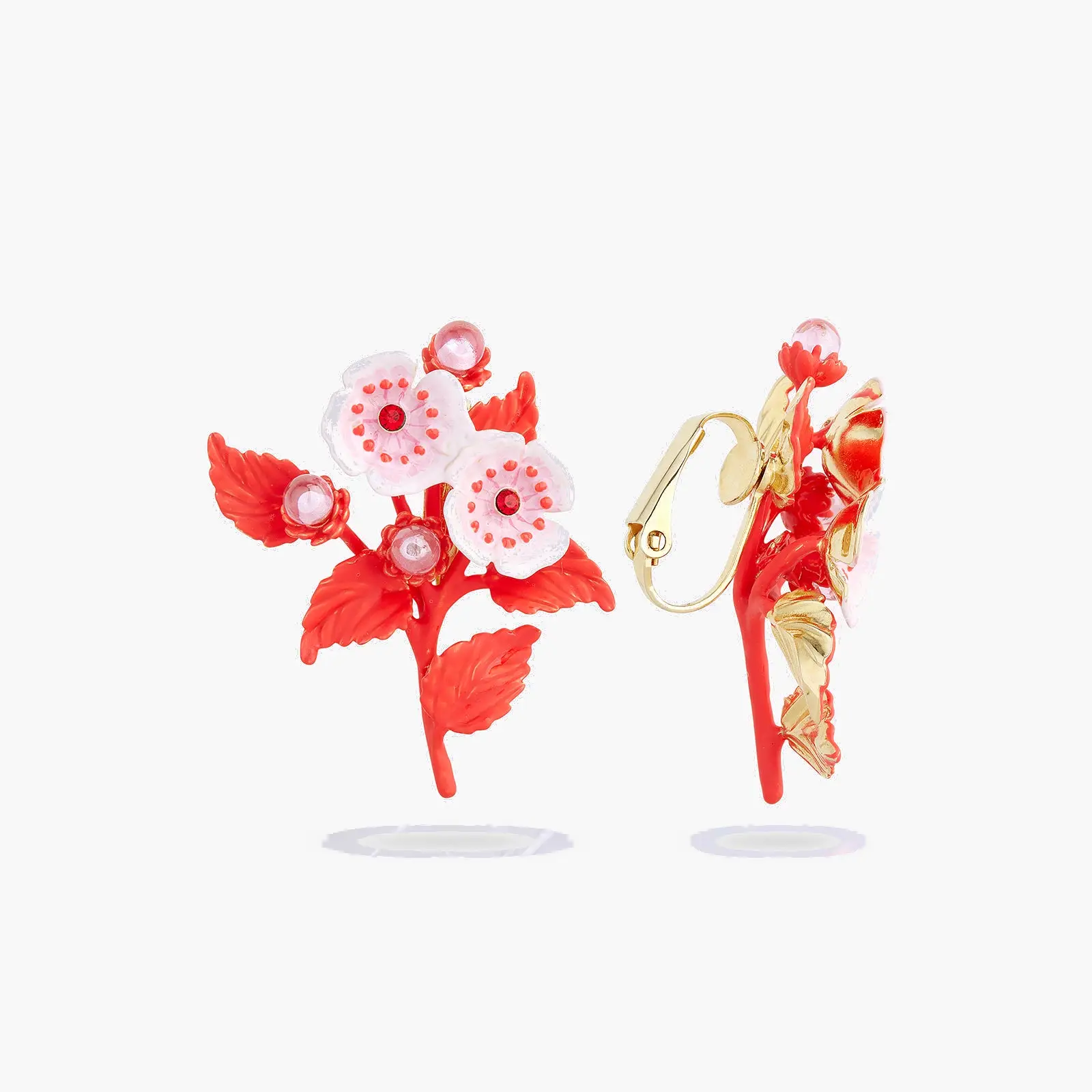 Boucles d'oreilles élégantes Néréides - Tiges fines ornées d'anémones en cristal étincelant pour une touche printanière