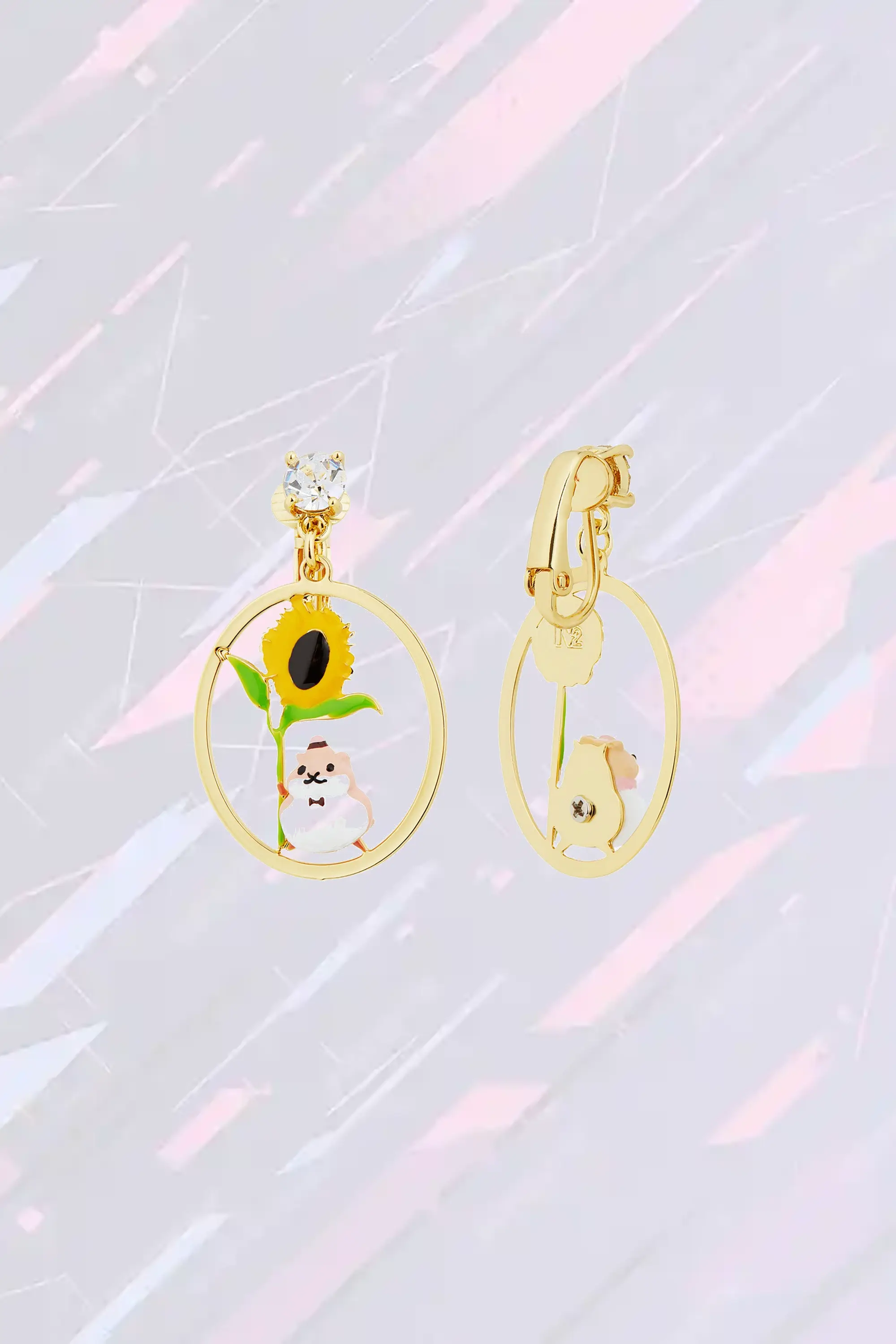 Boucles d'Oreilles Originales Rongeurs et Pétales - Création Unique Les Néréides
