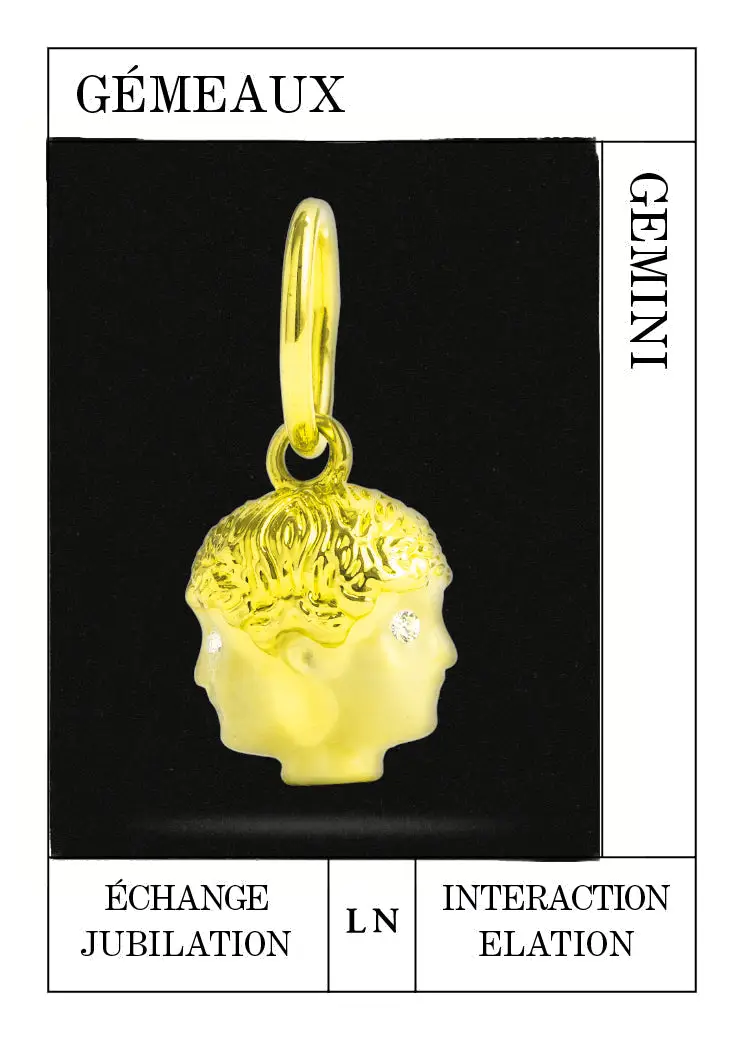 Pendentif Étoilé Gémeaux - Harmonie Vibrante et Éclat Joyeux