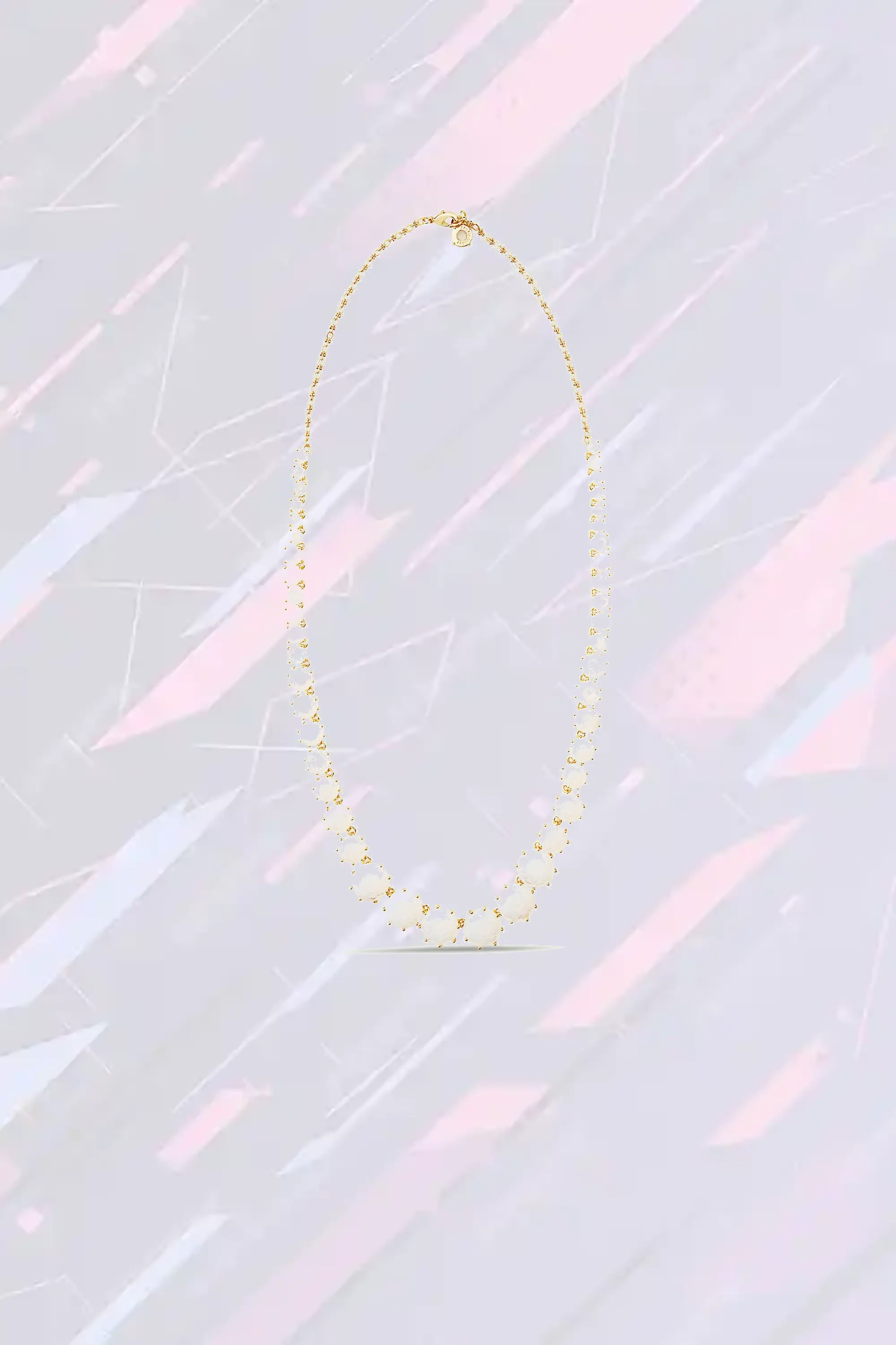 Les Néréides Pendentif long perles nacrées Éclat Diamantin iridescent
