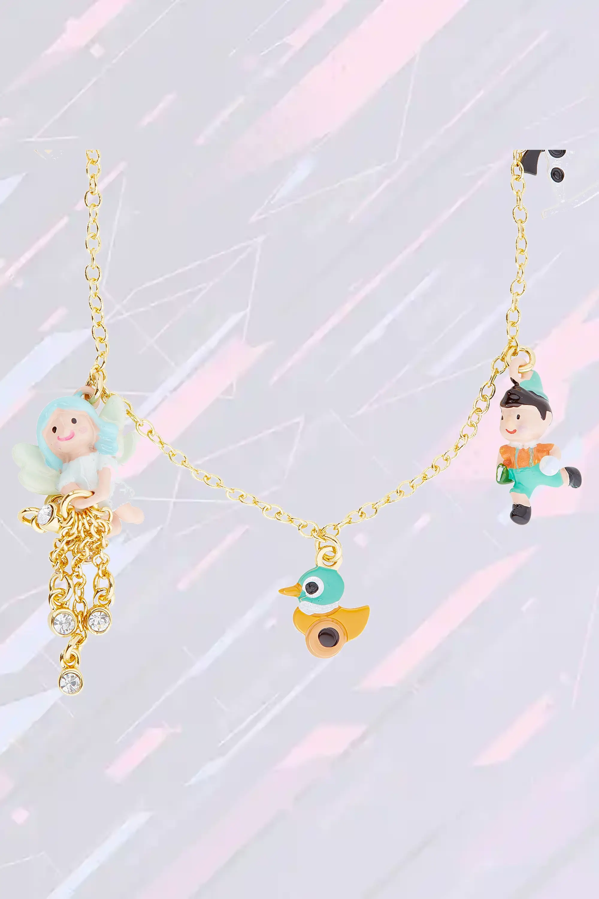 Collier Fantaisie Les Néréides - Pendentif Conte Féerique avec Pinocchio