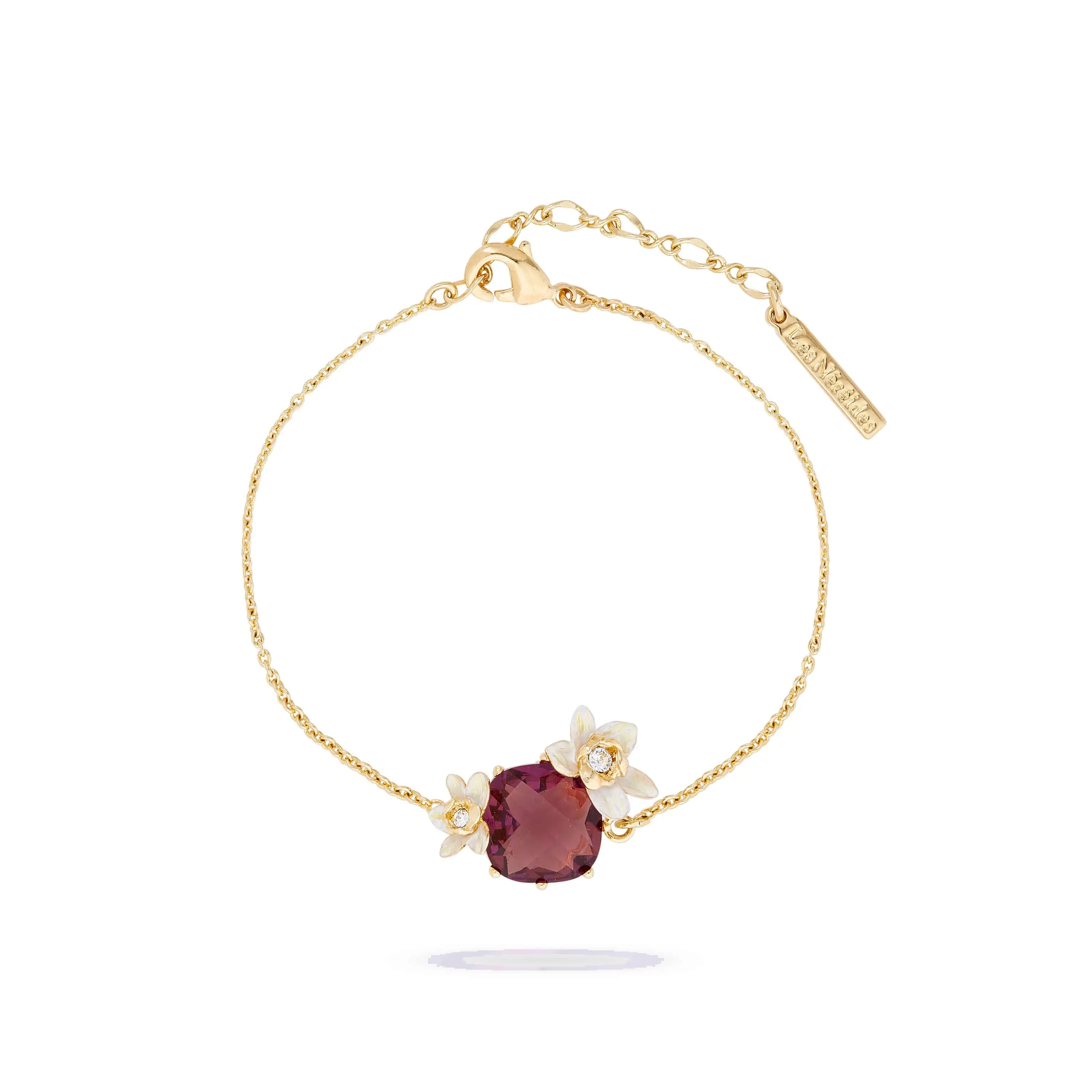 Élégant coffret parfumé Velours Absolu 30ml, bracelet floral vanillé, flacon cristal taillé avec étui de voyage