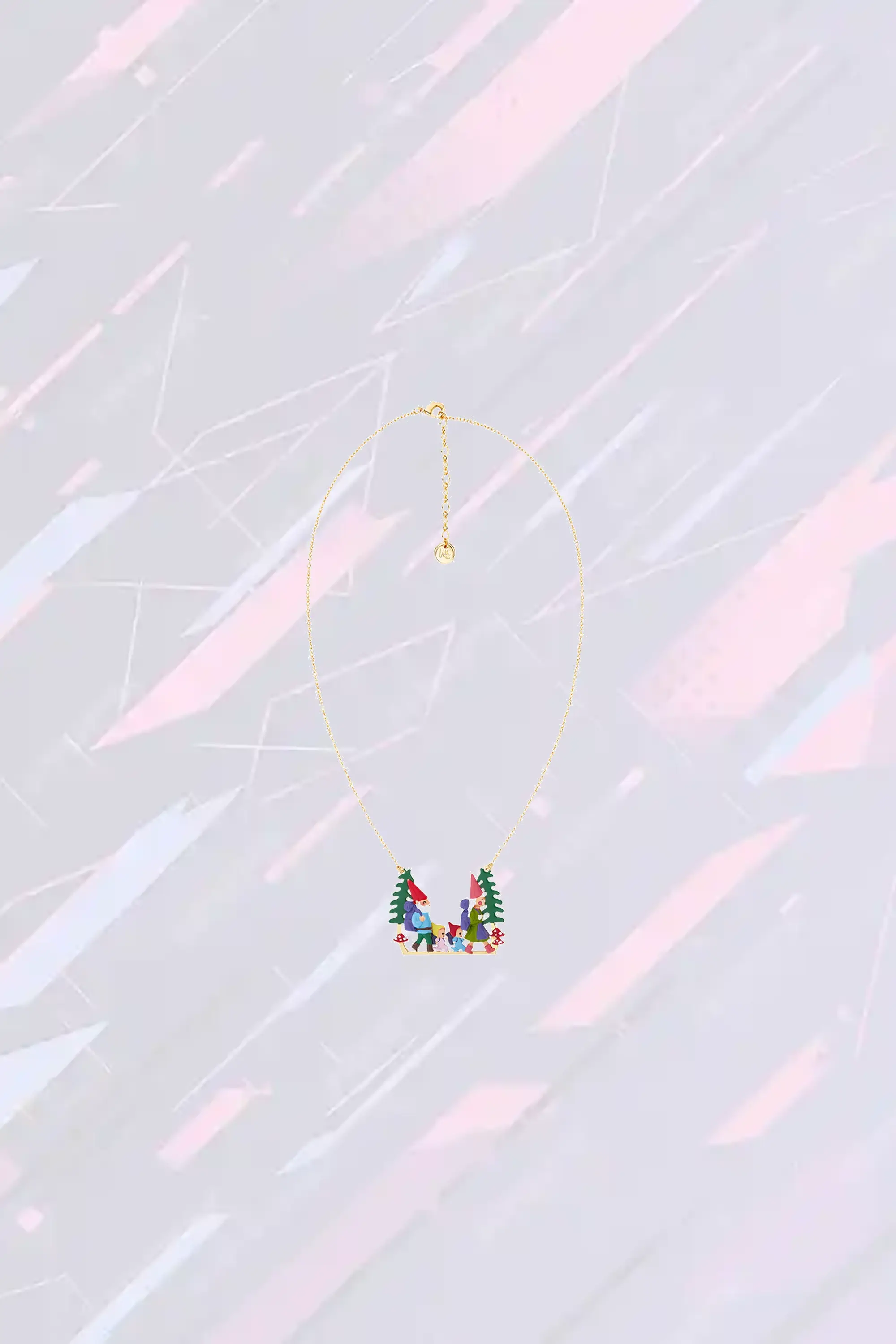 Collier voyage fantaisie champignons Les Néréides - Bijou nature pour escapades en forêt