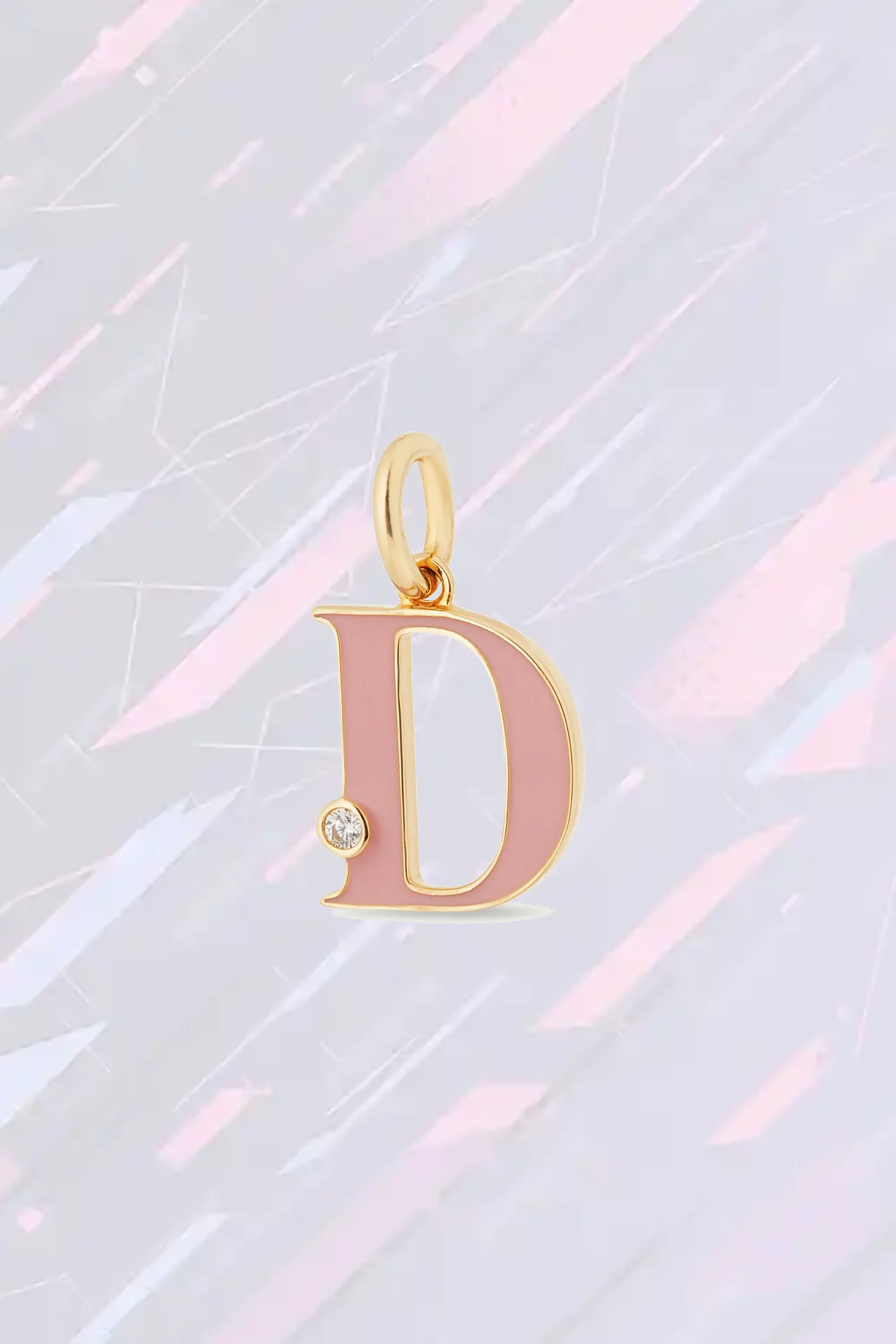 Pendentif Collier Les Néréides - Lettre D Majuscule Romantique en Argent