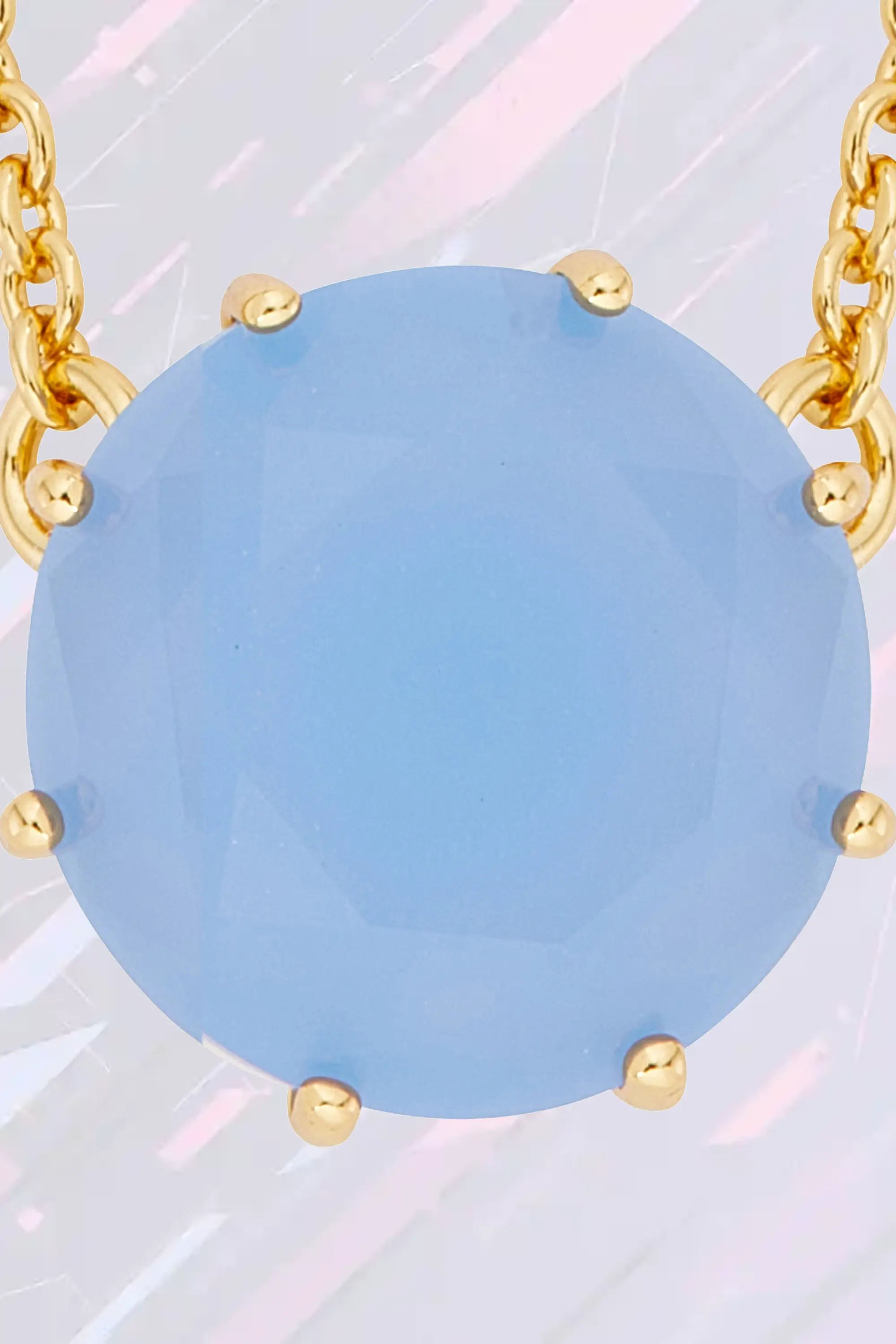 Collier Les Néréides - Pendentif circulaire en édition Diamantine, tonalité bleu azur