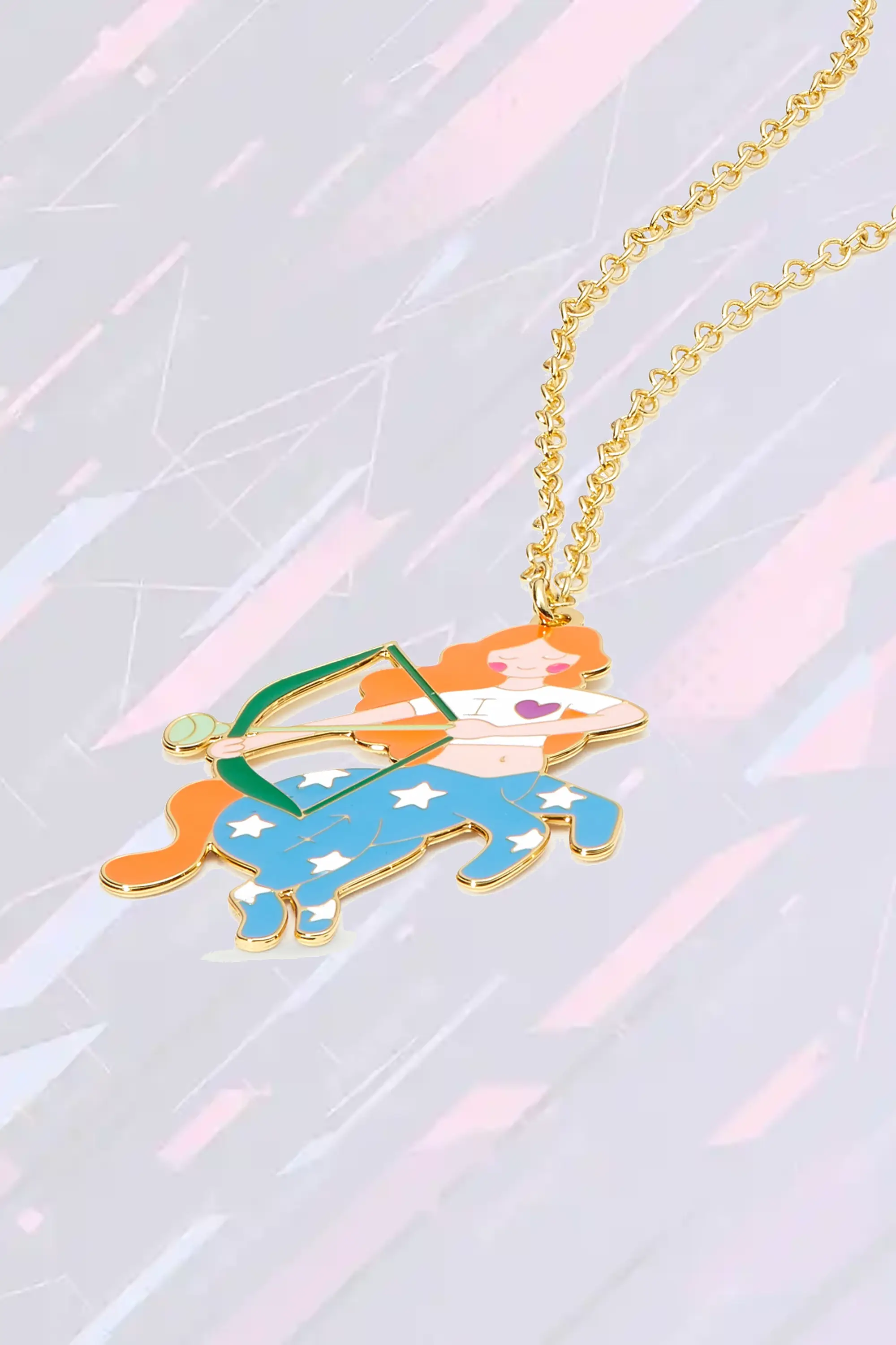 Pendentif collier Sagittaire - Création Les Néréides symbole zodiacal