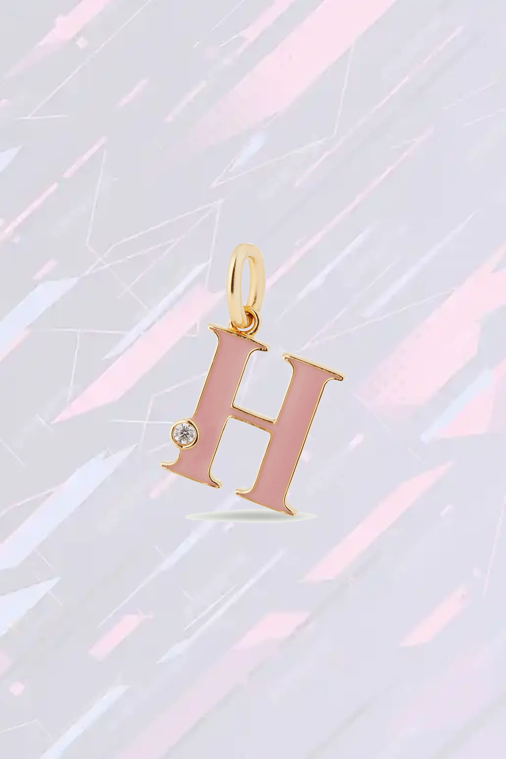 Collier personnalisé boucle H argentée - Pendentif lettrine vintage Les Néréides - Bijou fantaisie floral inspiré Paris