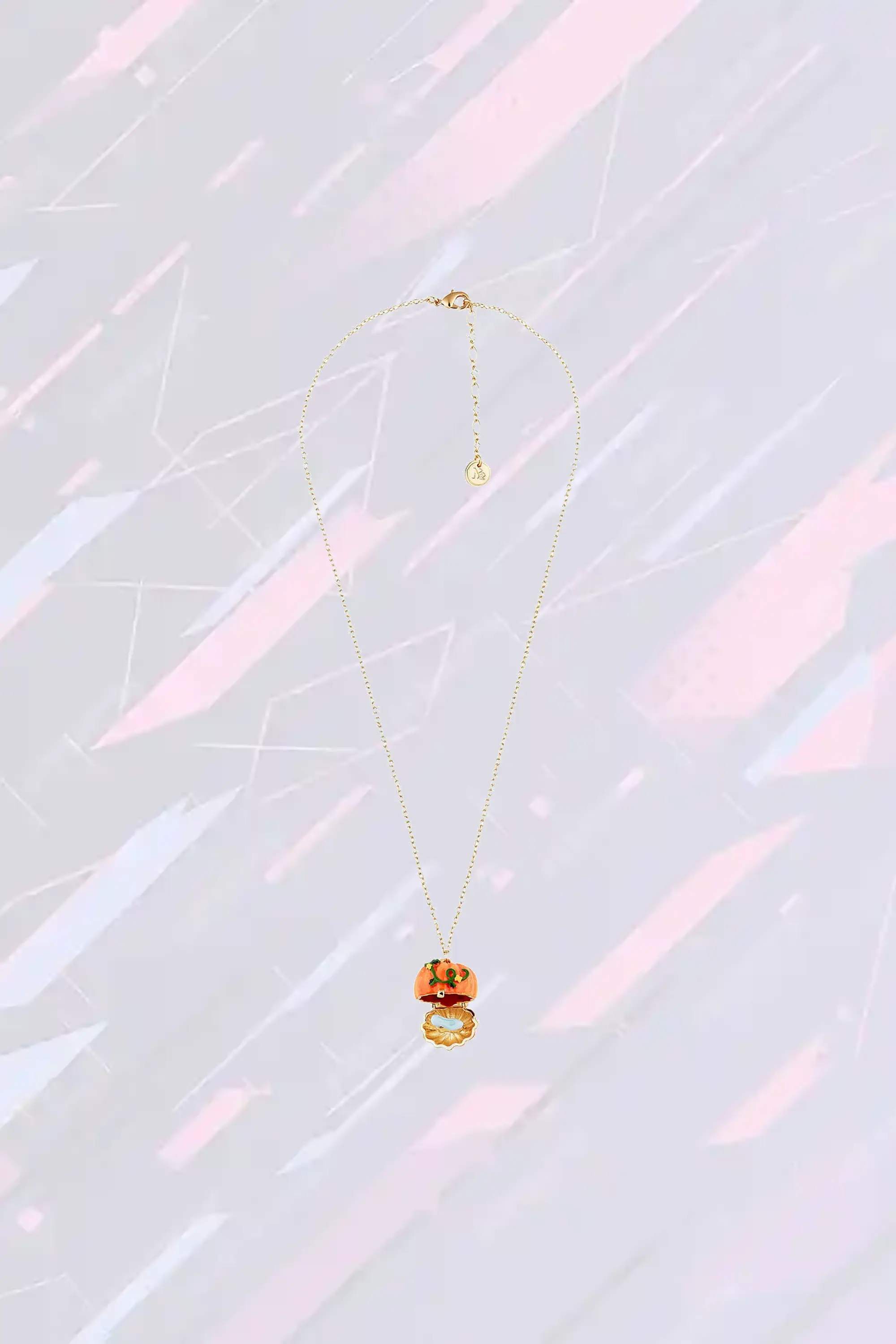Collier mystérieux Les Néréides - Pendentif potiron et chaussure féerique