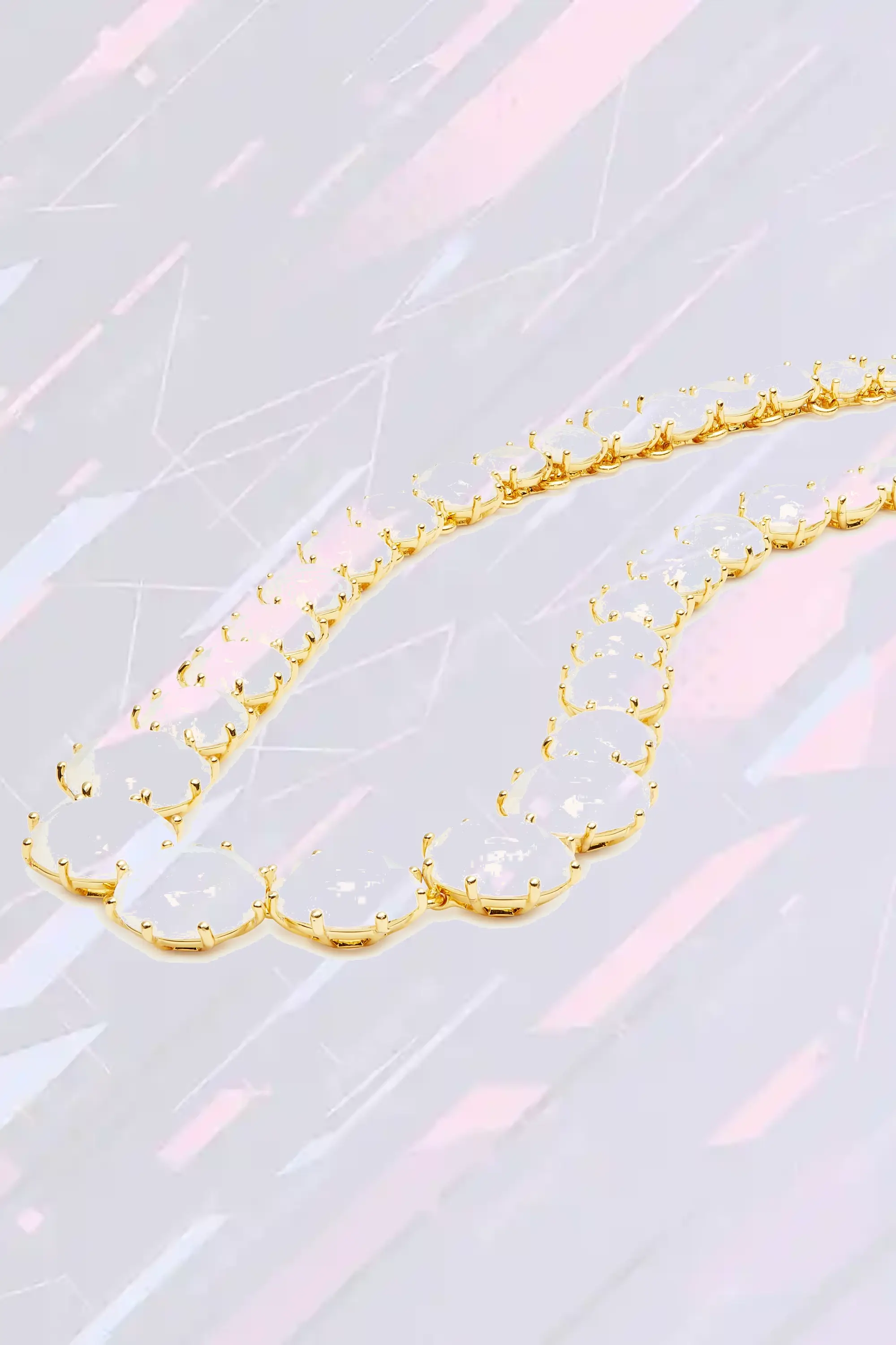 Les Néréides Pendentif long perles nacrées Éclat Diamantin iridescent