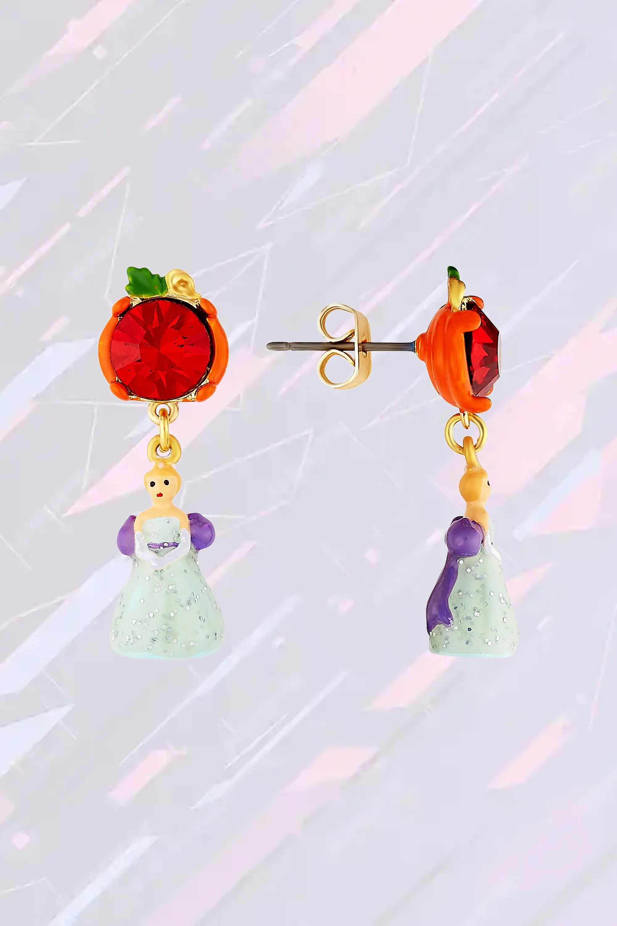 Boucles d'Oreilles Artisanales Les Néréides - Courge Dorée & Féérie Nocturne